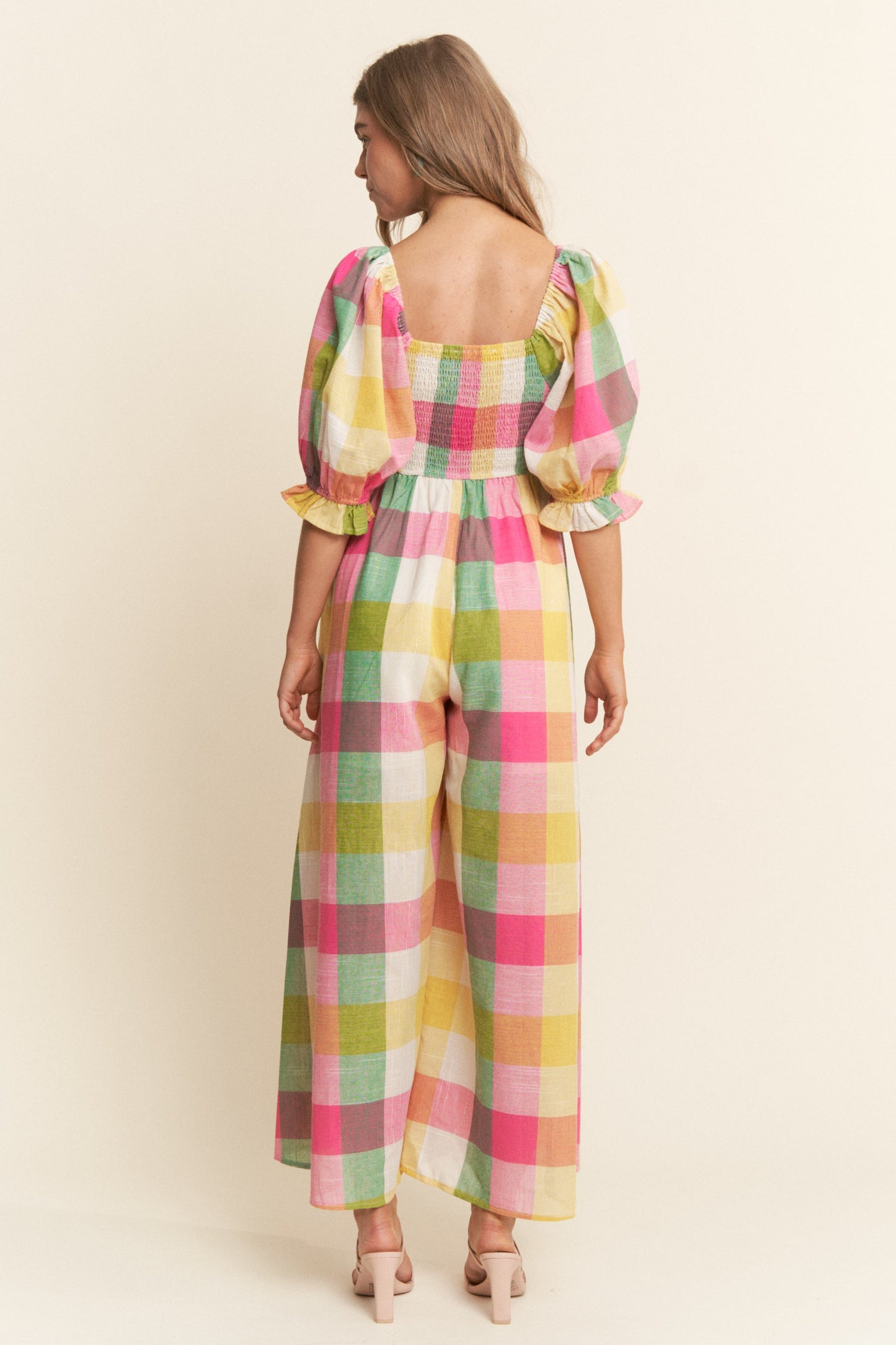 Multi Color Checkered Jumpsuit