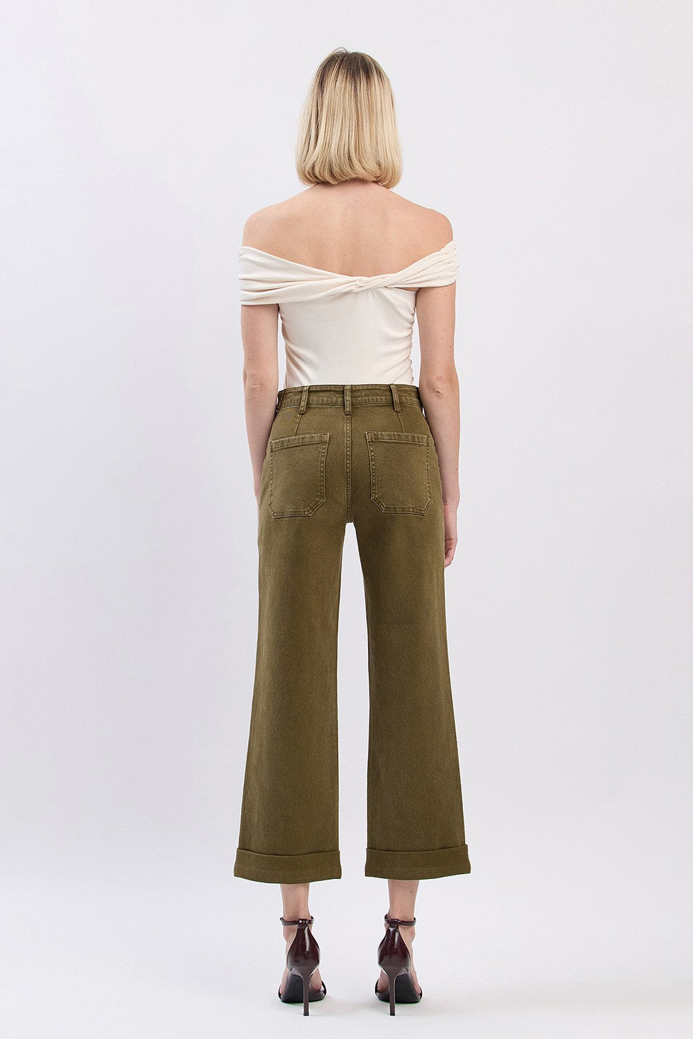 Olive You Slim Wide Jeans