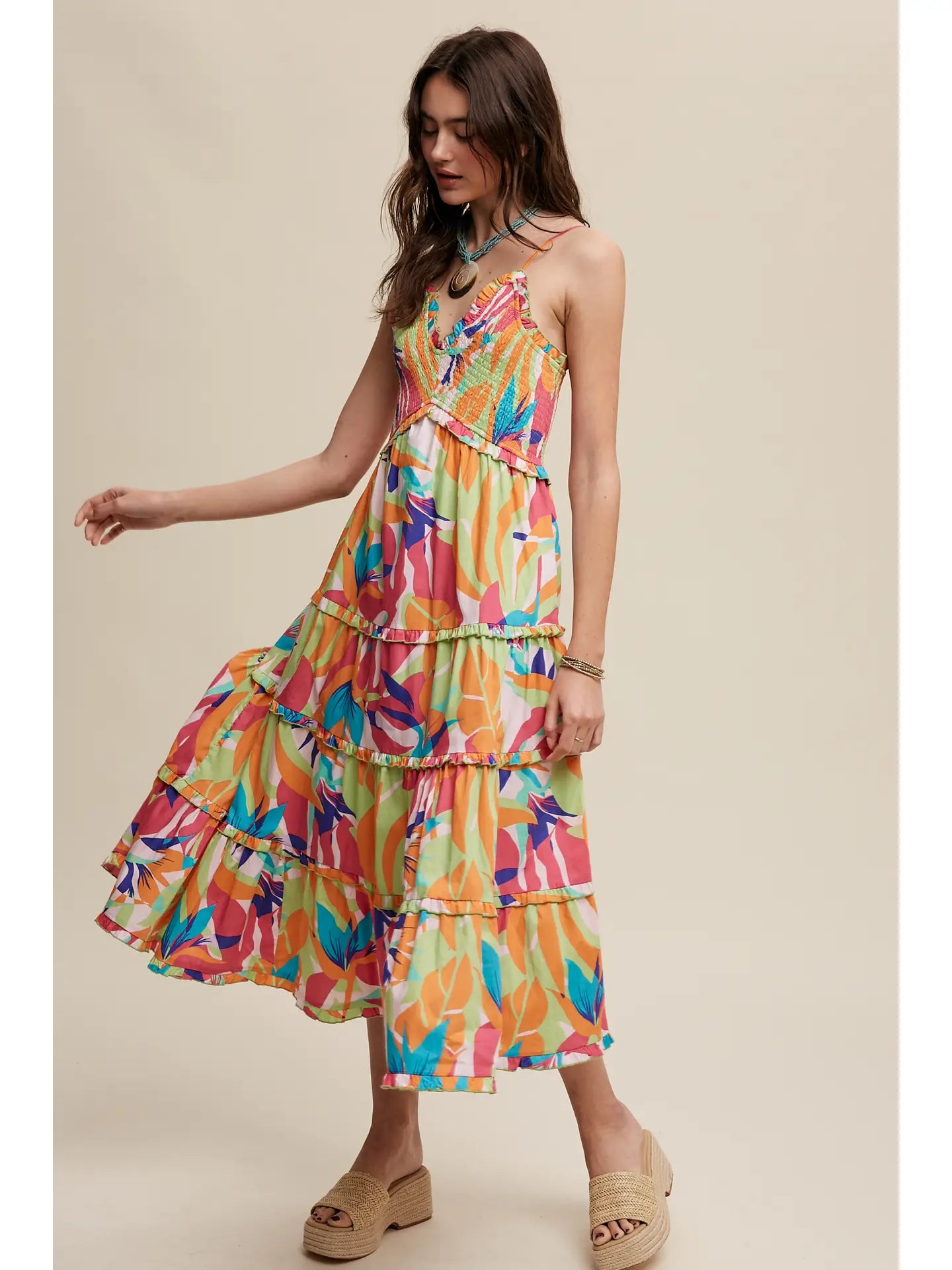 Smocked Tiered Maxi Dress