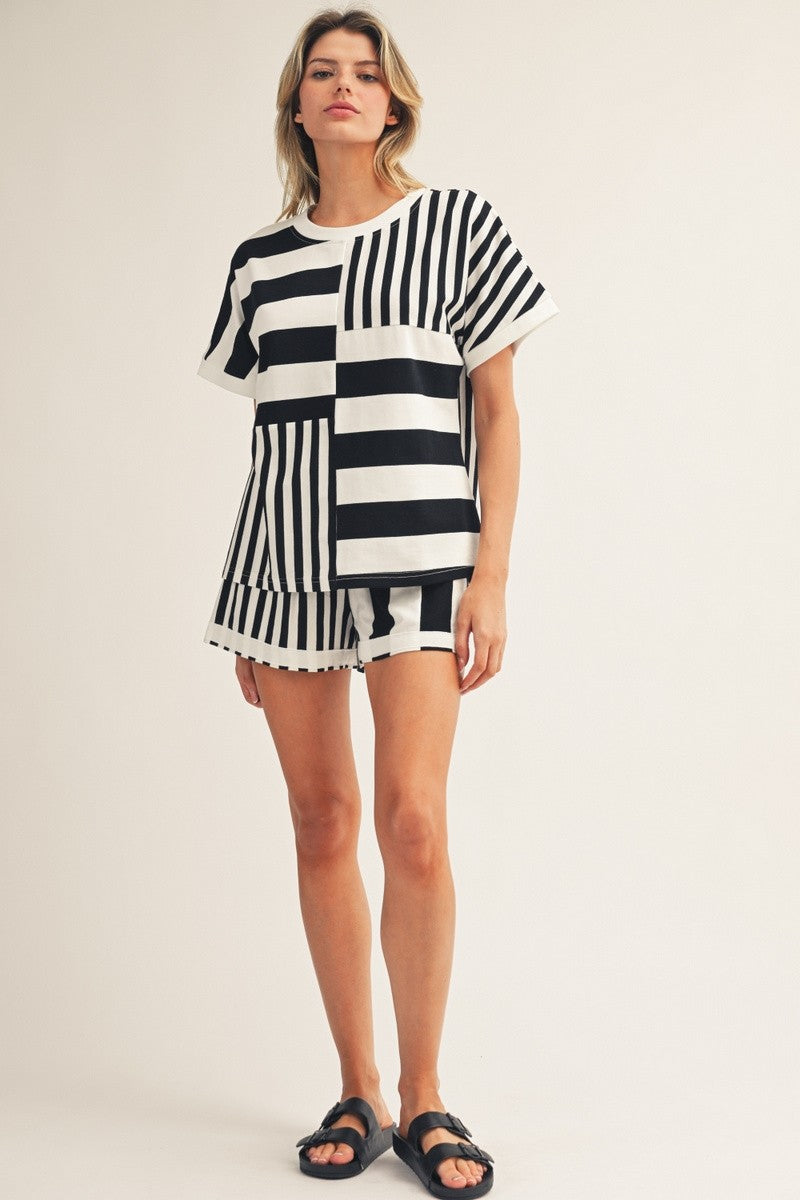 Stripe Mix Match Casual Set