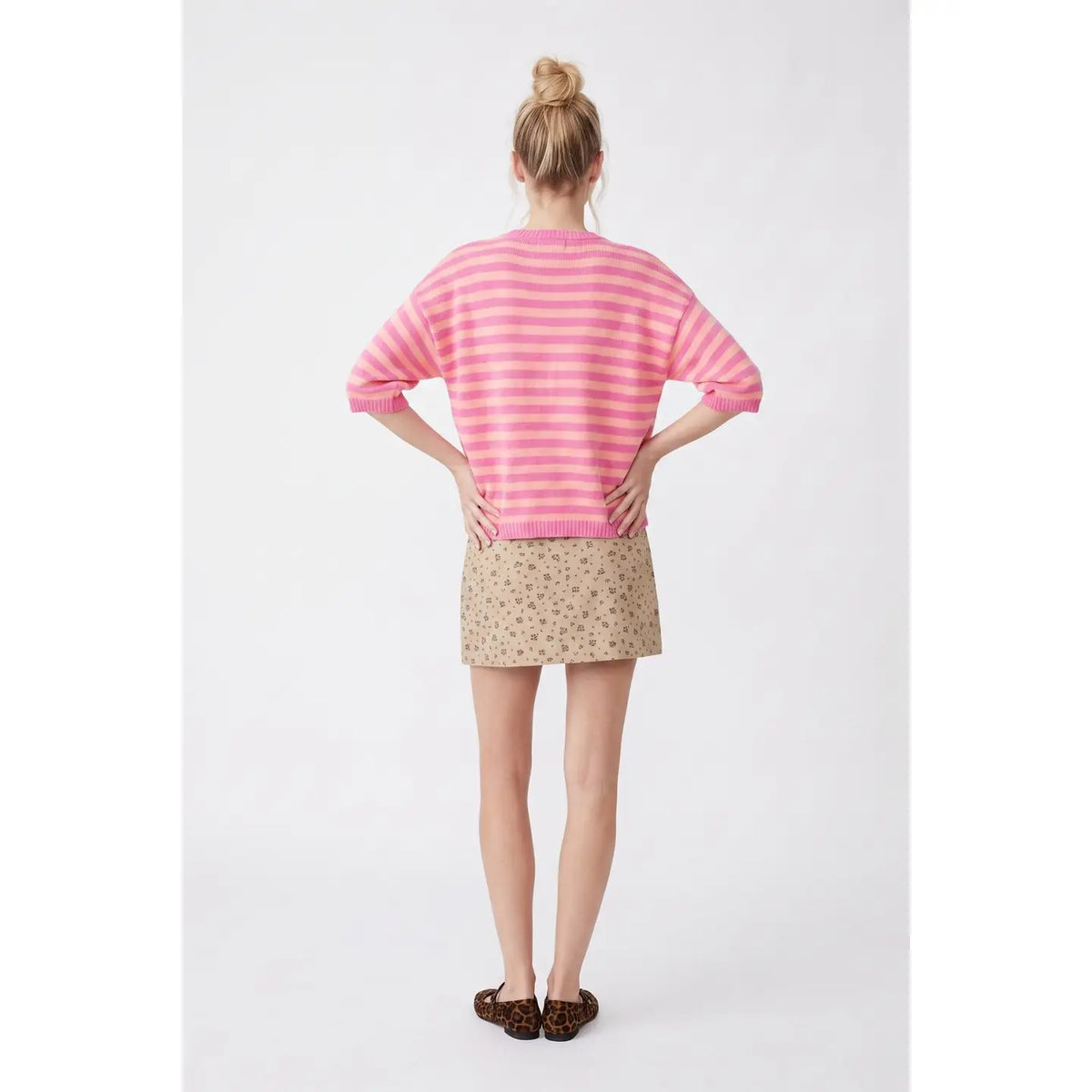 Stripe Soft Button Down Cardigan