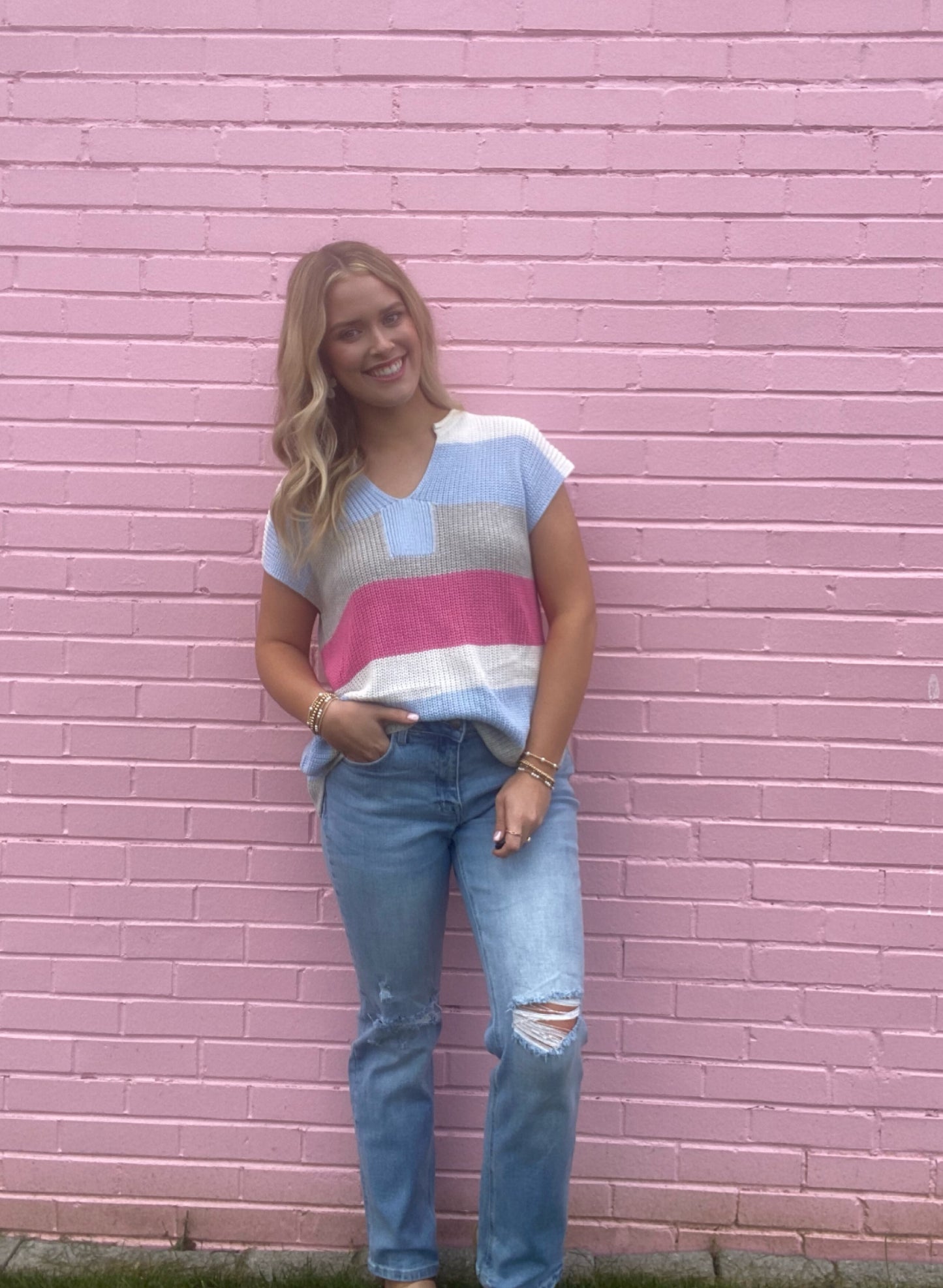 Medium Light Wash Straight Jeans