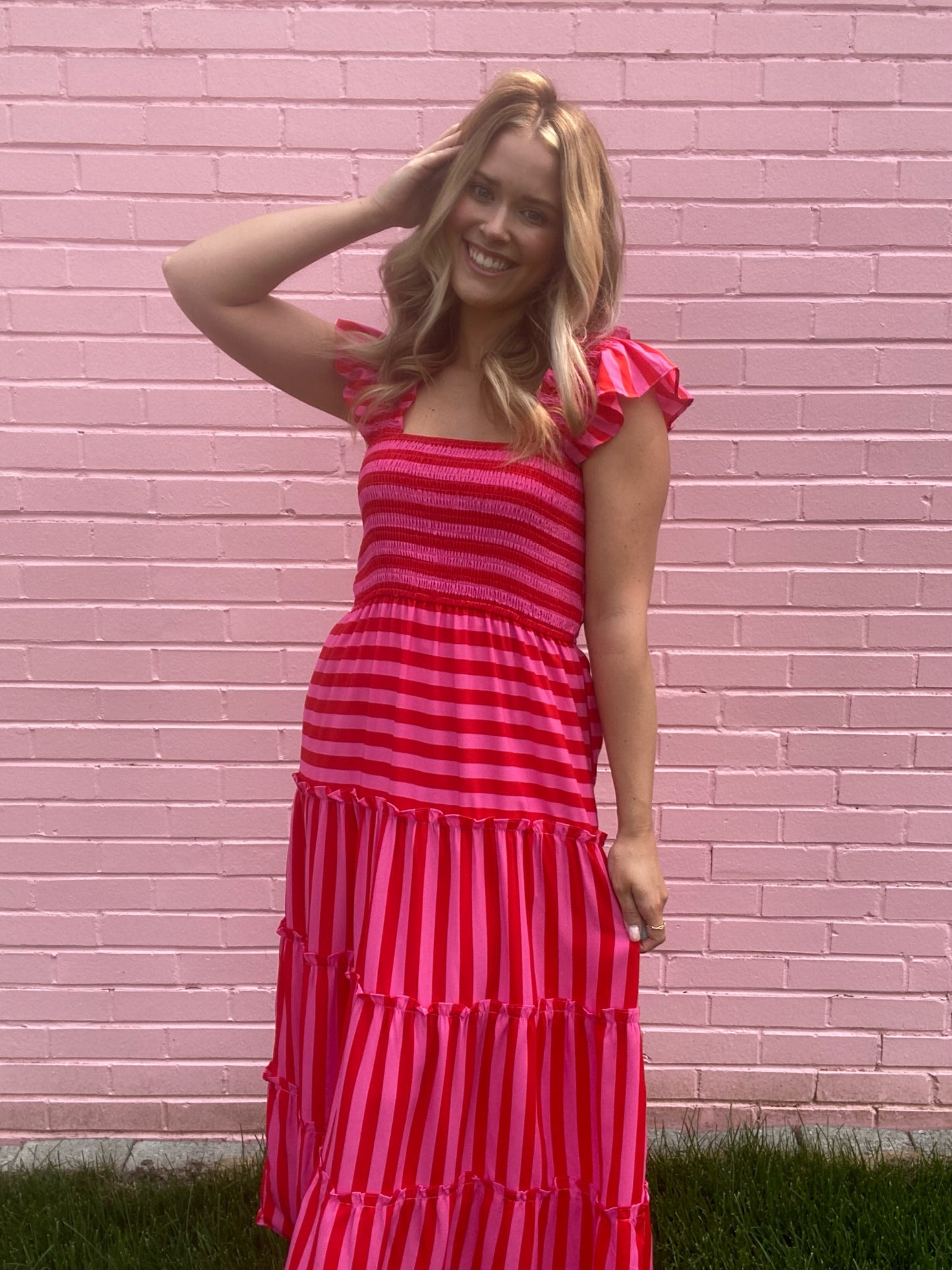 Rose Stripe Dress