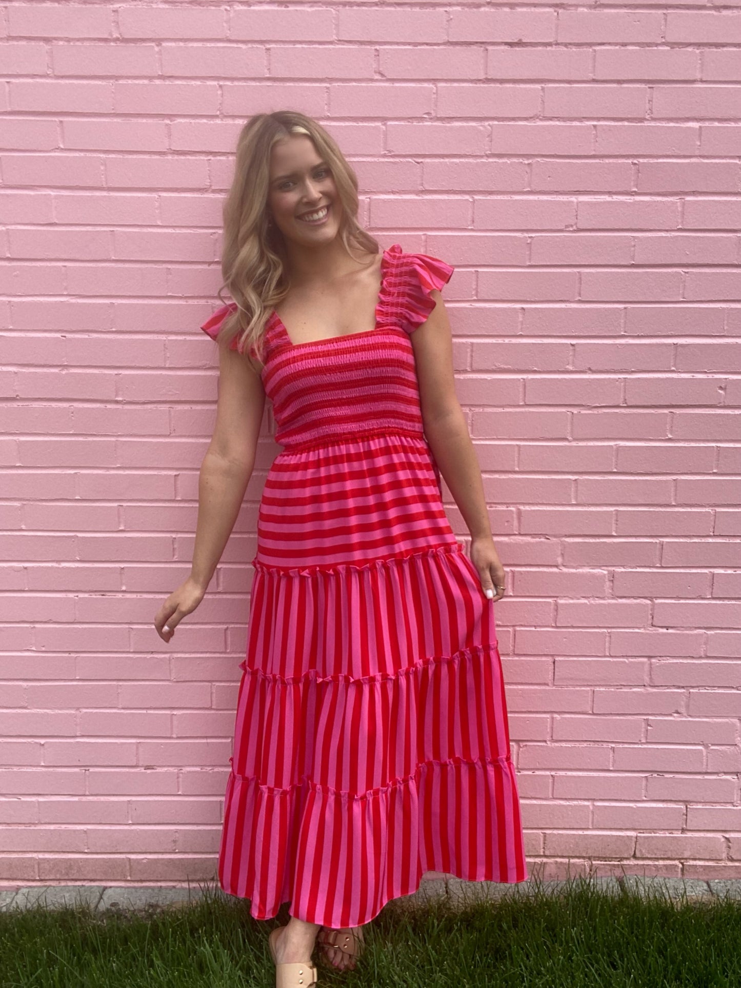 Rose Stripe Dress