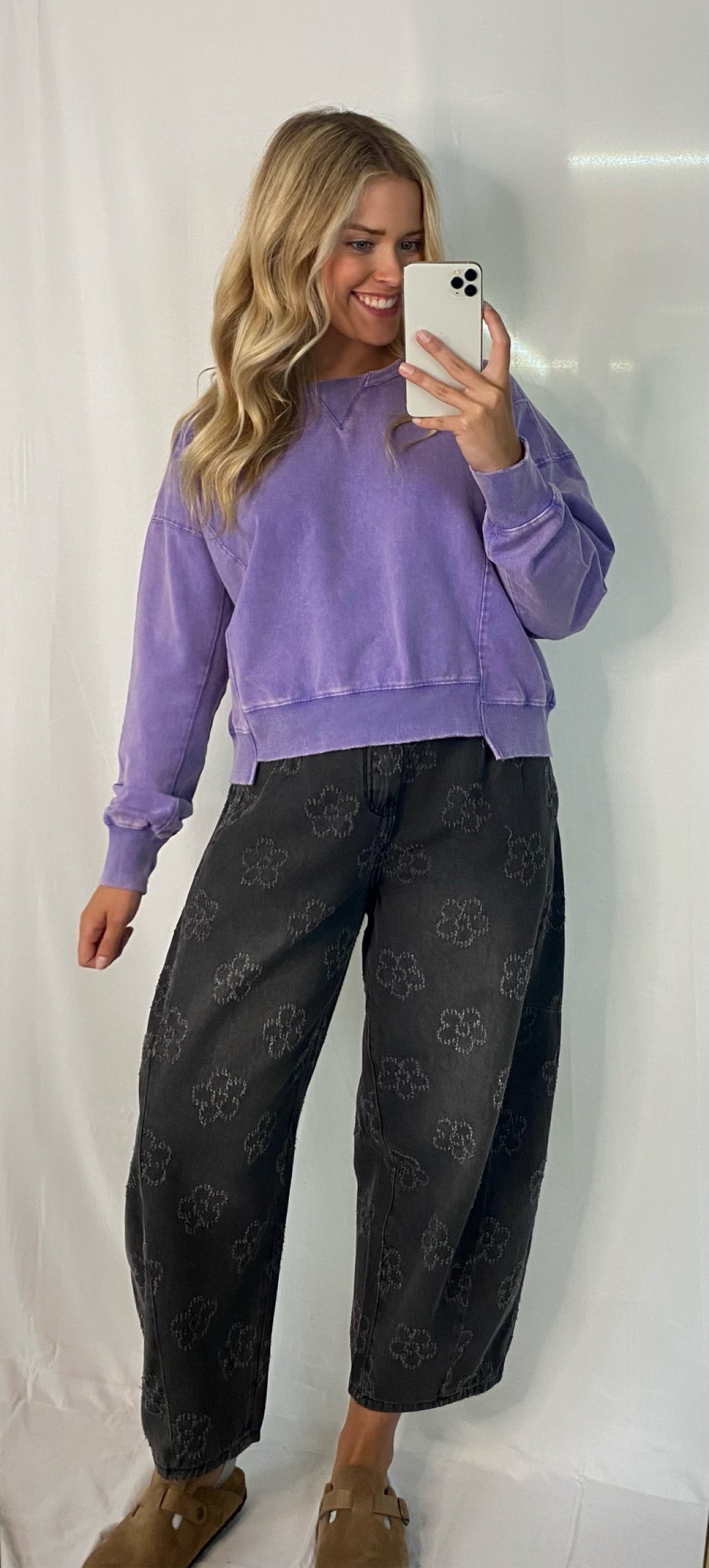 Flower Pattern Jeans