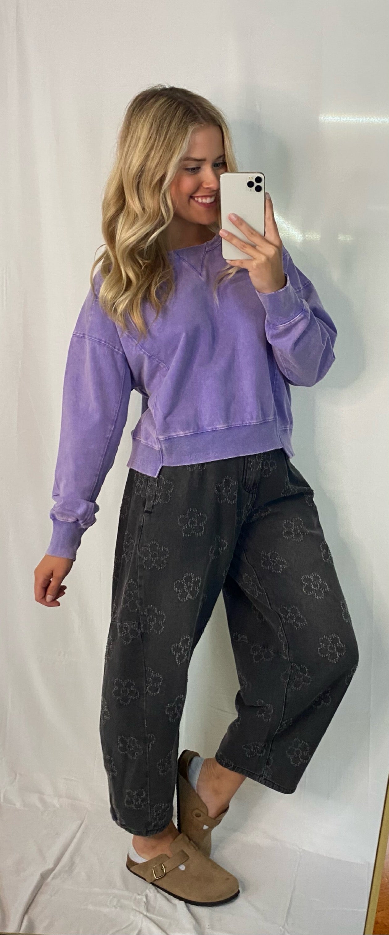 Flower Pattern Jeans