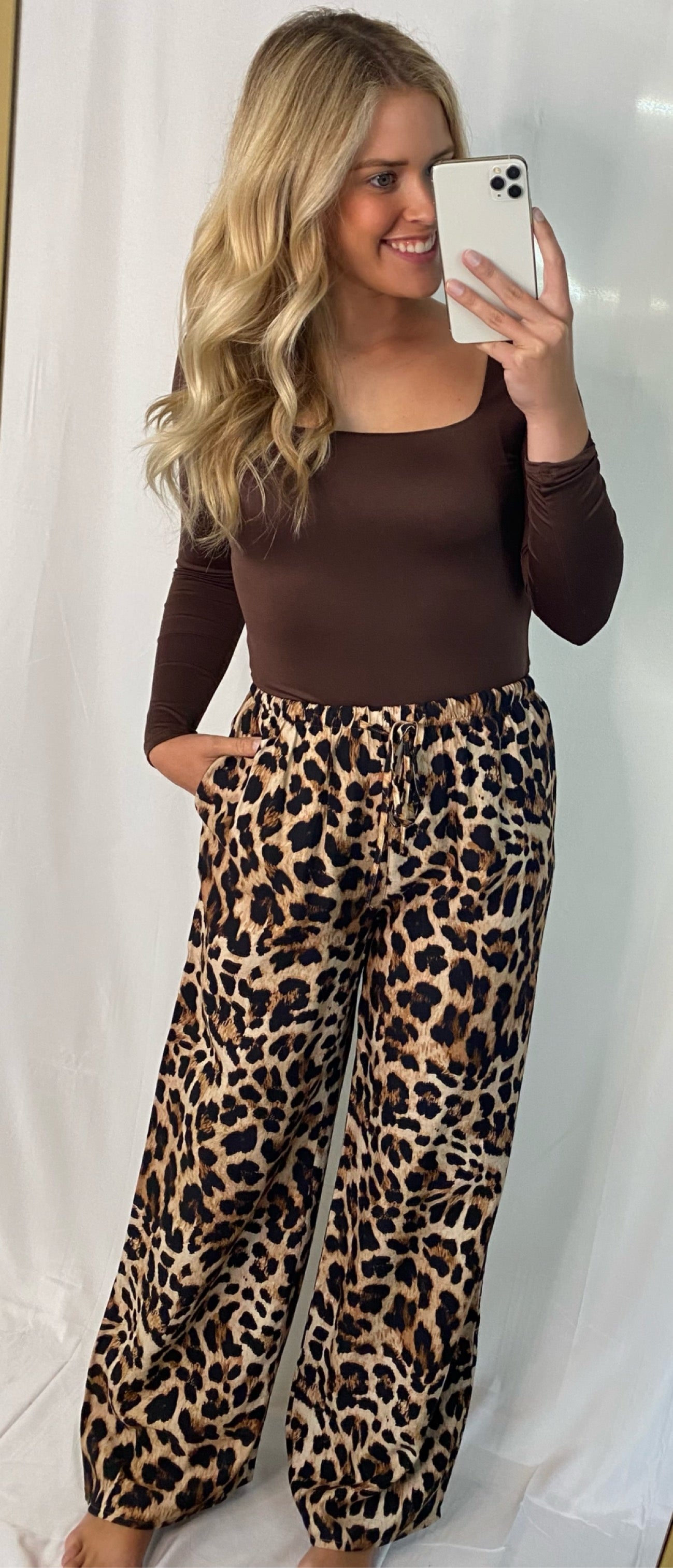 Cheetah Straight Leg Pants
