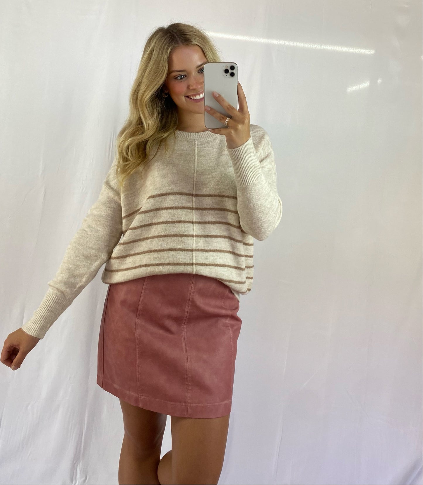 Cream Stripe Sweater