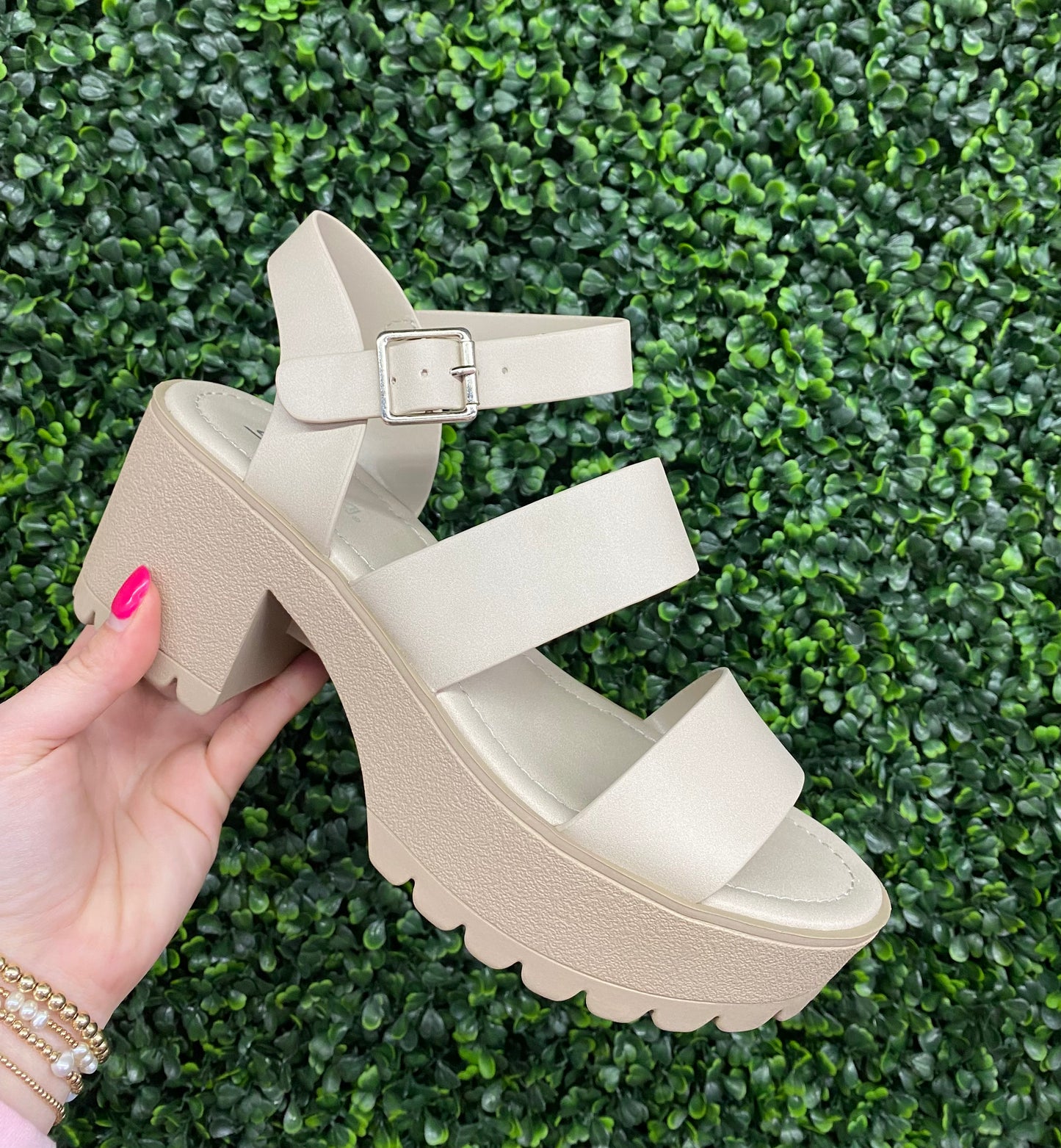 Adalyn Nude Chunky Heel