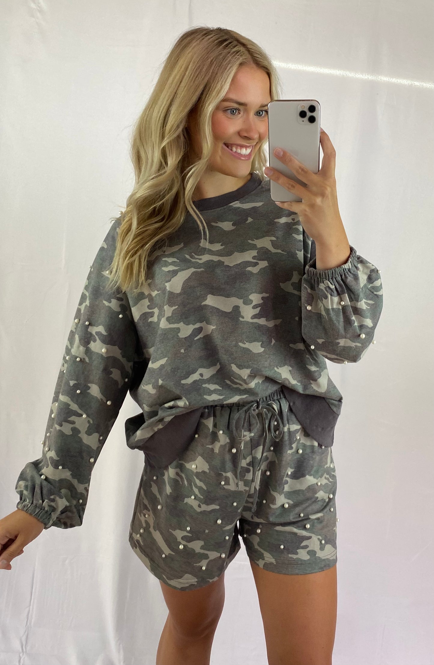 Pearl Camo Shorts Set