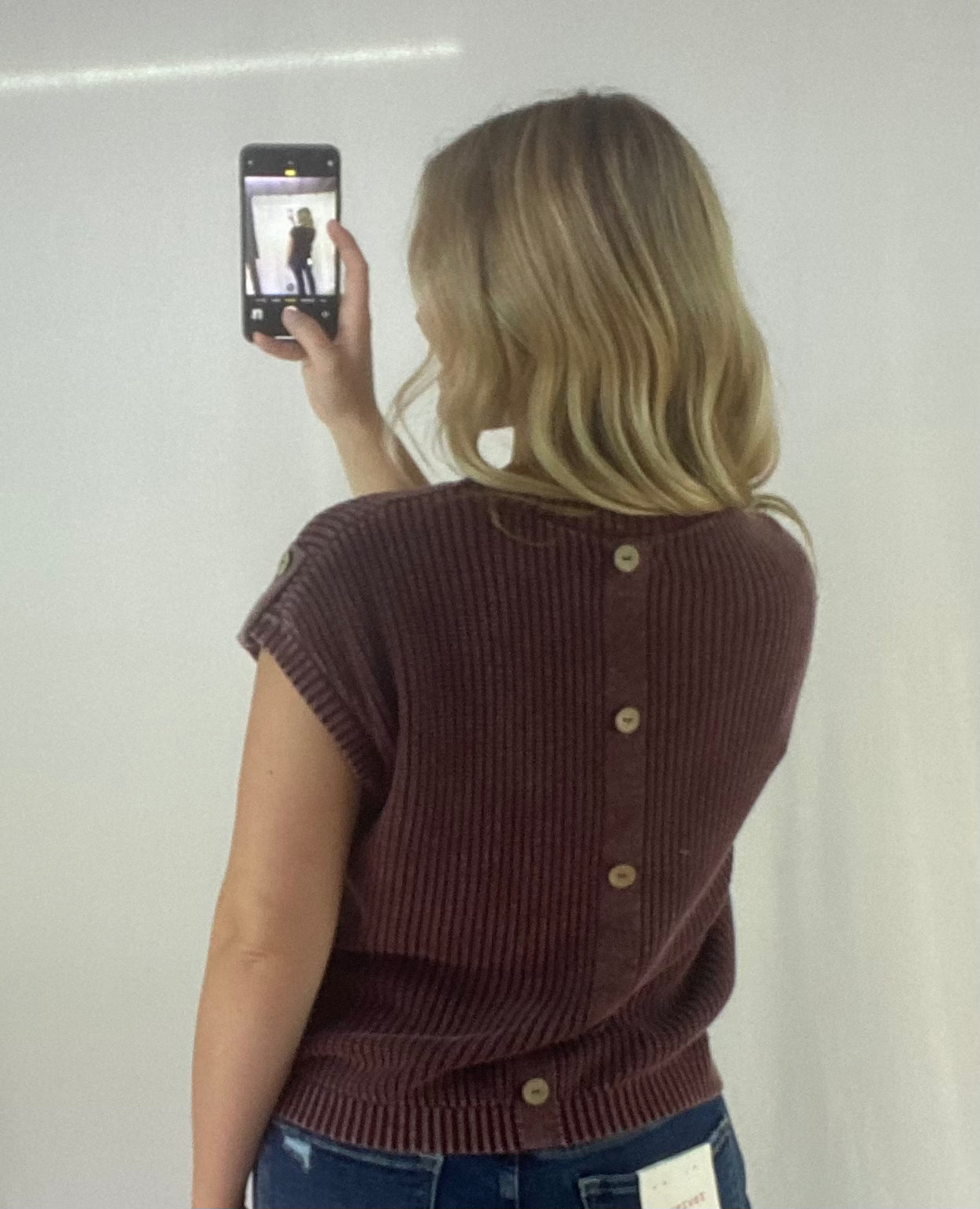 Sweater with Buttons Down the Back