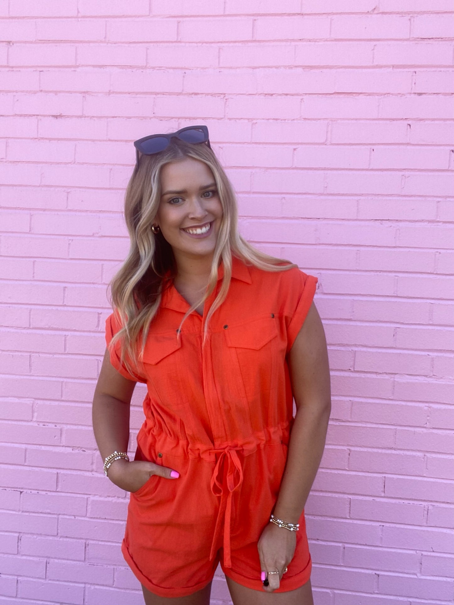 Orange Romper