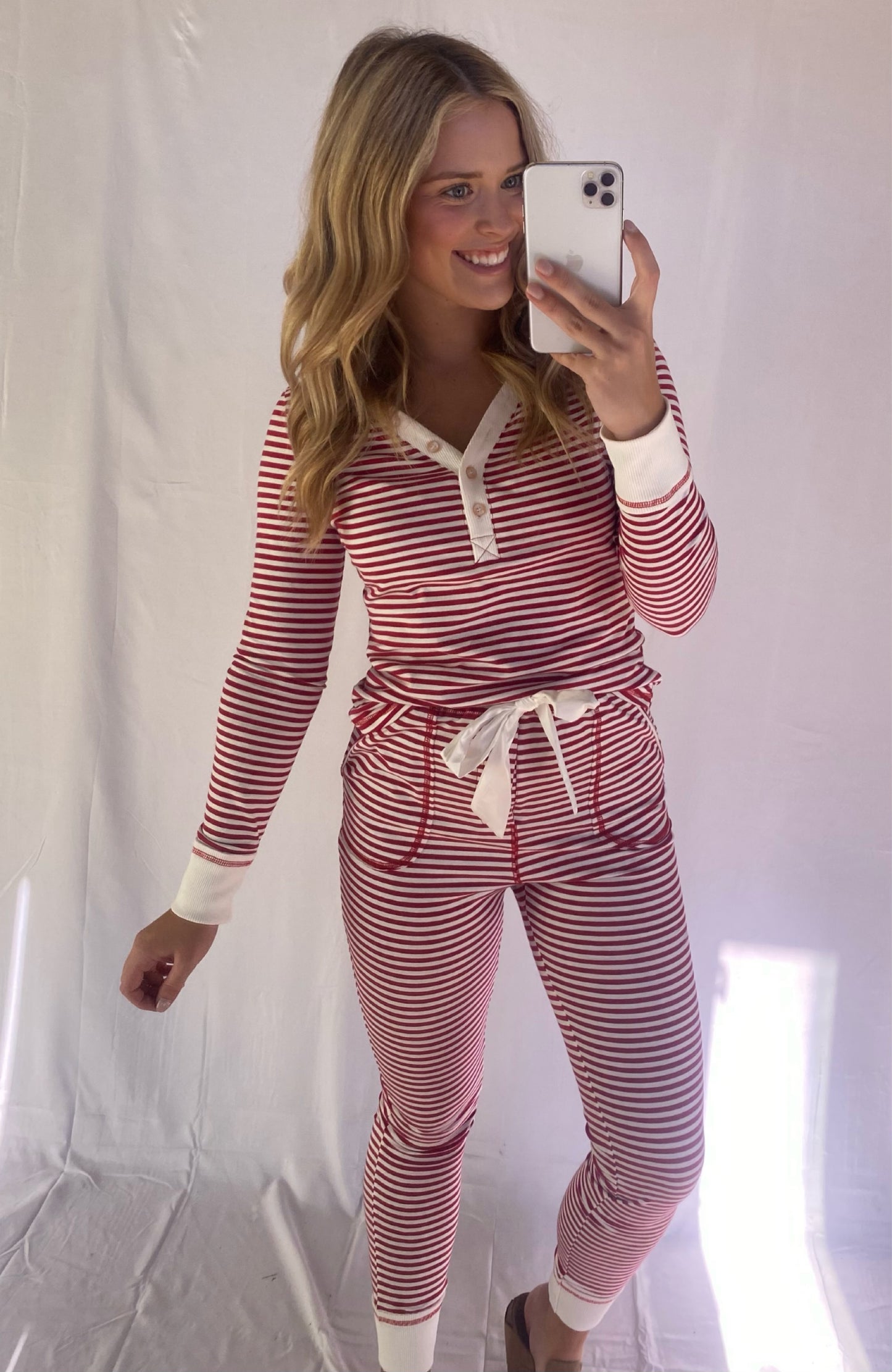 Red and White Striped Pajamas