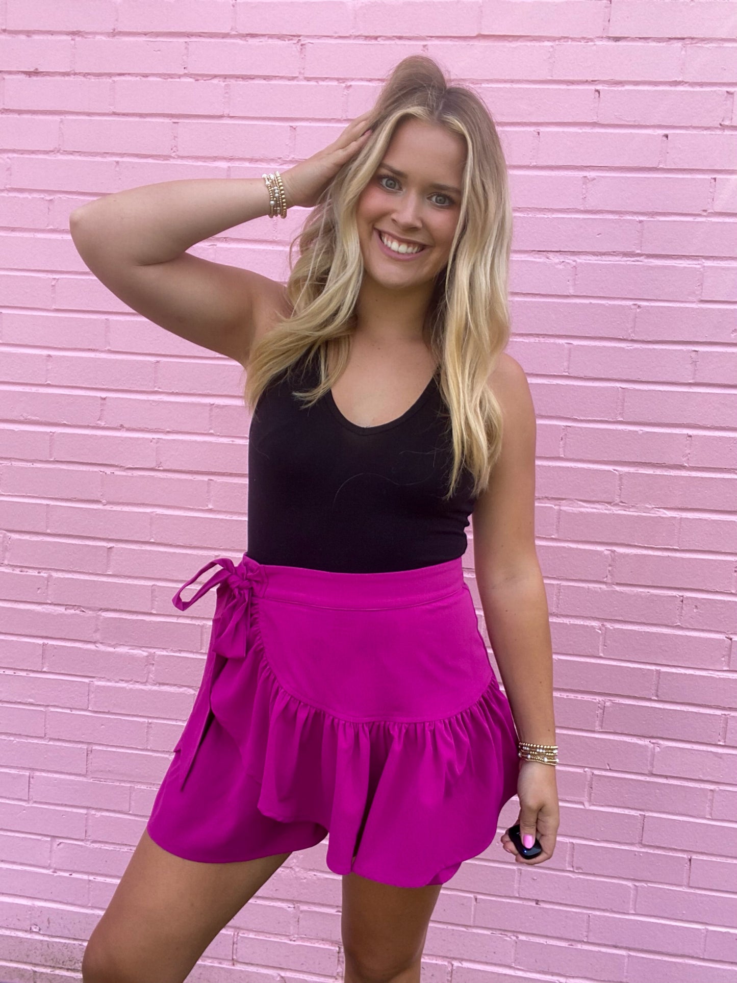 Wrap Skort w/ Ruffle Hem