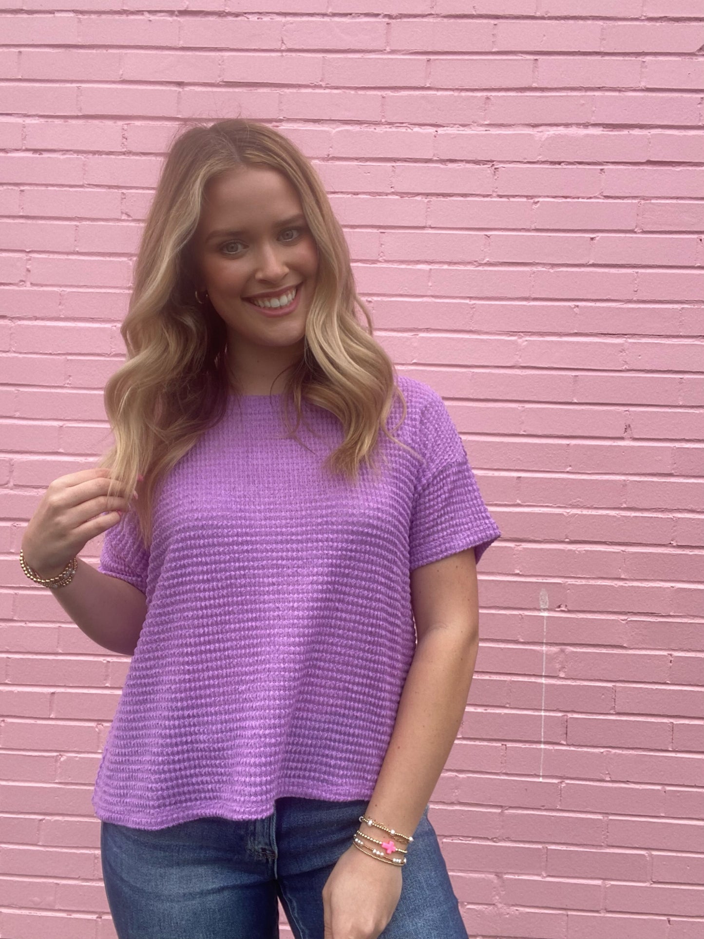 Short Sleeve Knit Top