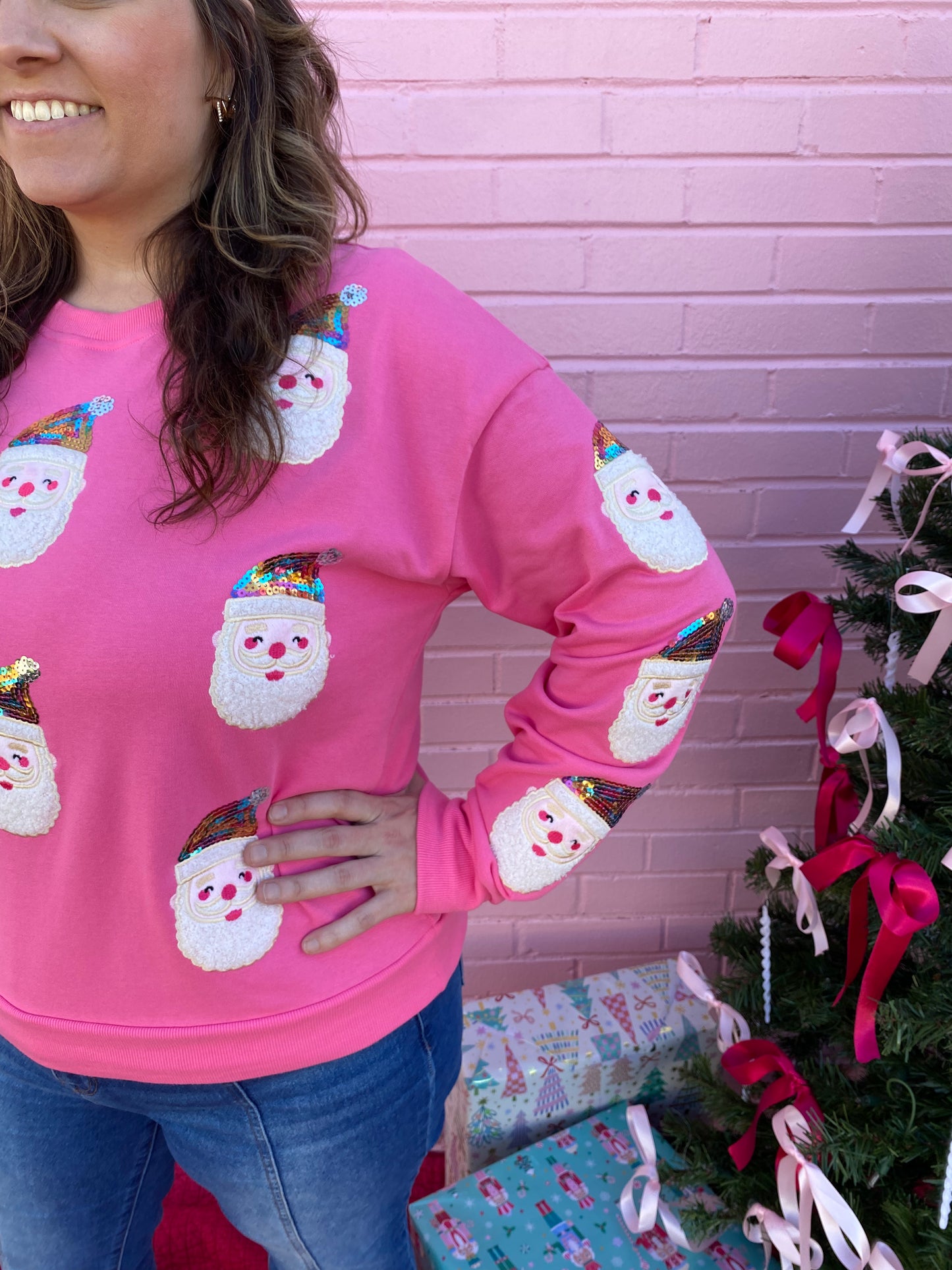 Multi Face Santa Sweatshirt
