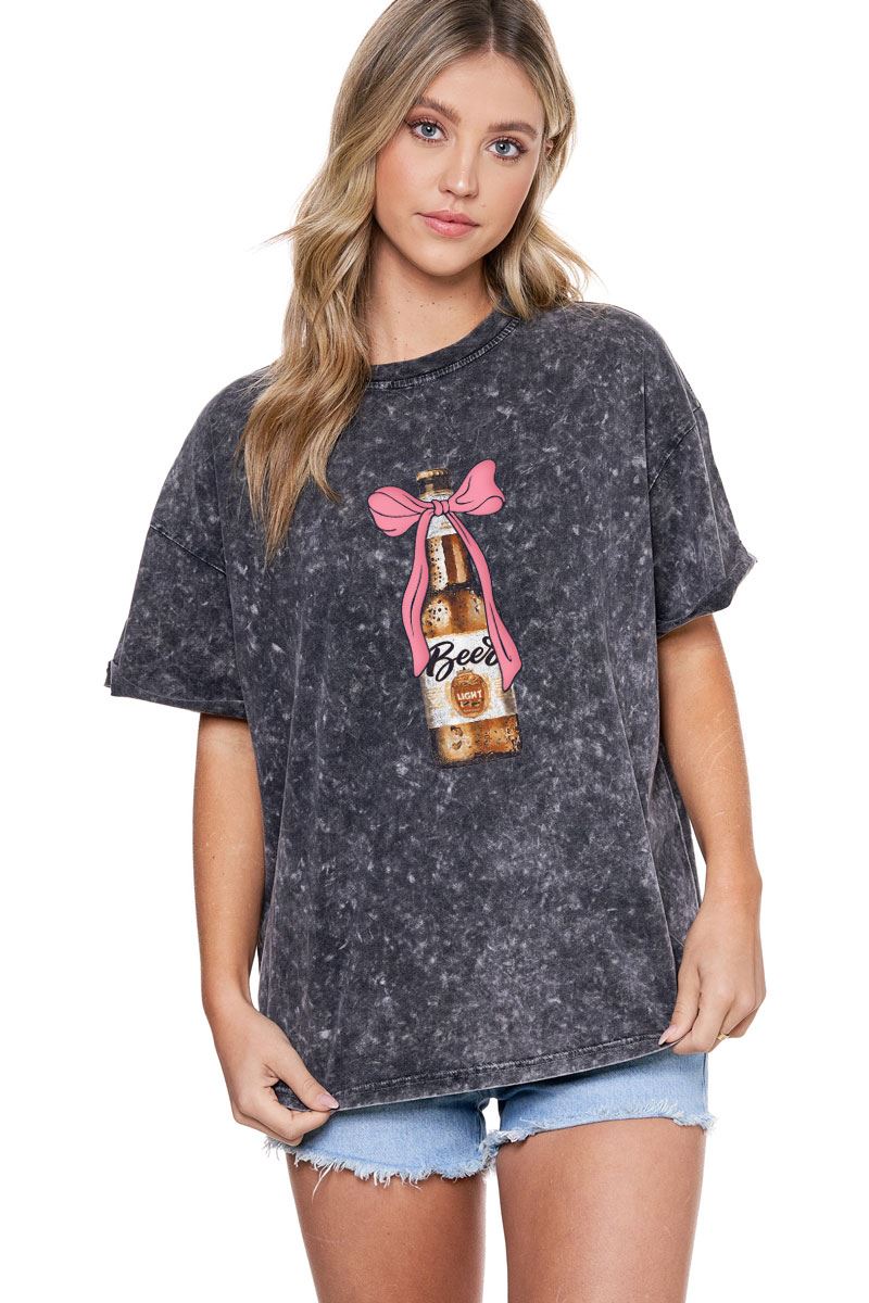 Bow Beer Puff Graphic Tee