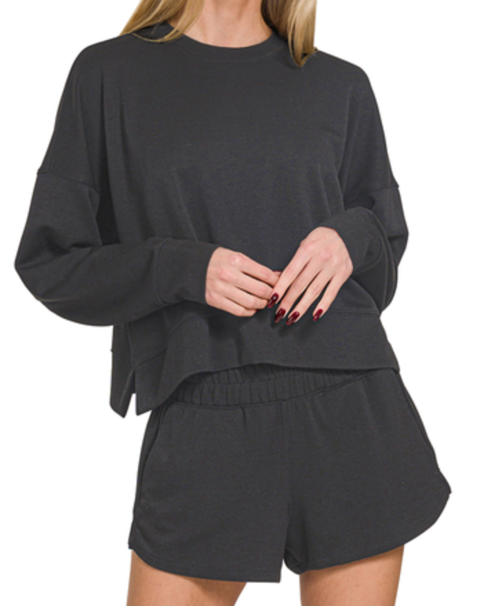 SCUBA LONG SLEEVE SWEATSHIRTS & SHORTS SET