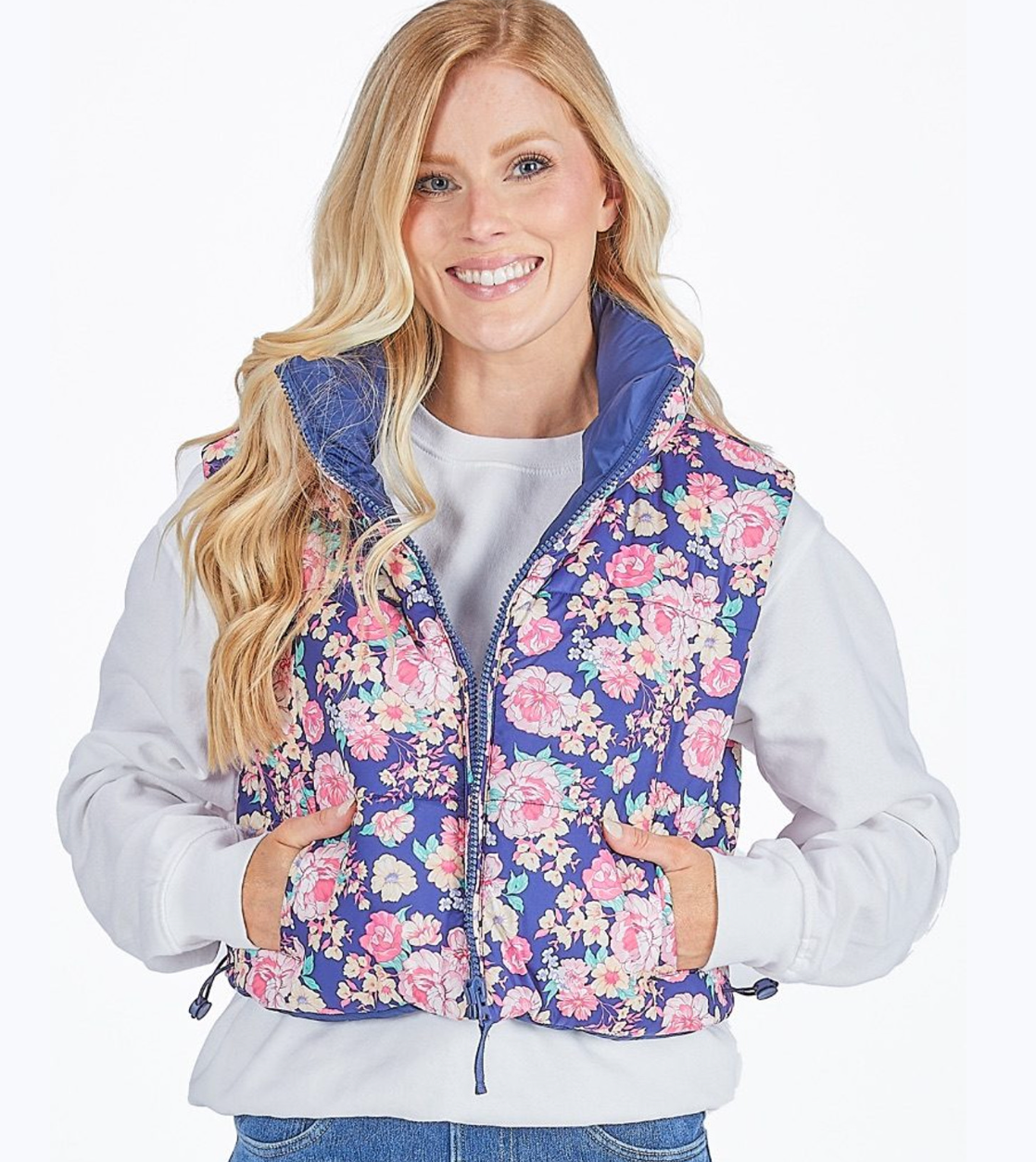 Floral Puffer Vest