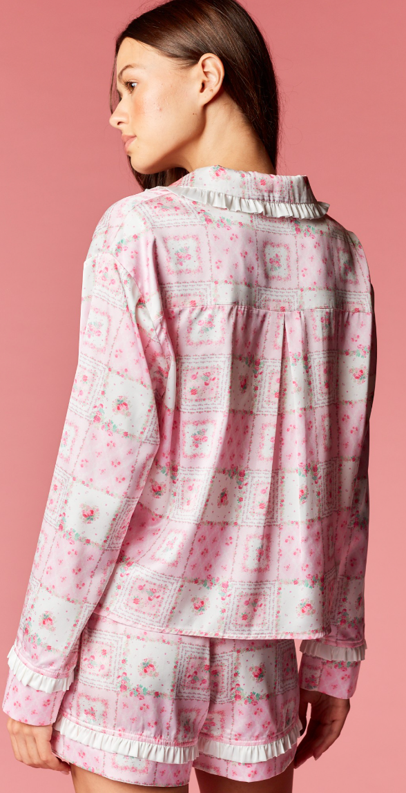 Patchwork Floral Pajama Set