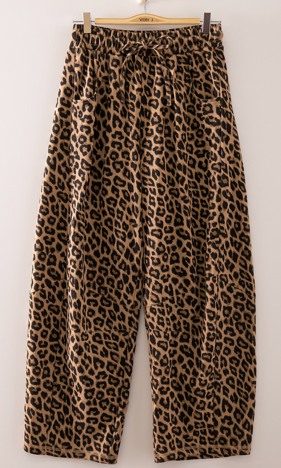 Leopard Barrel Elastic Pants