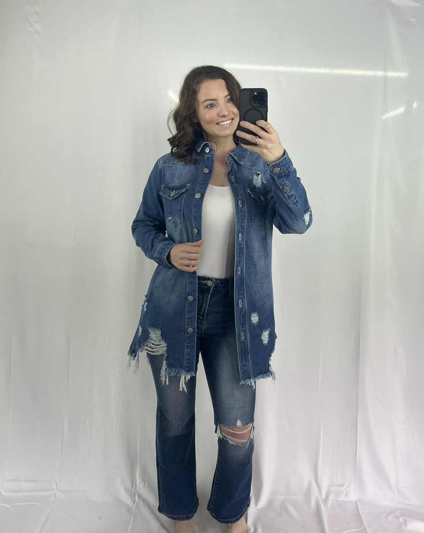 Skyline Fray Denim Jacket