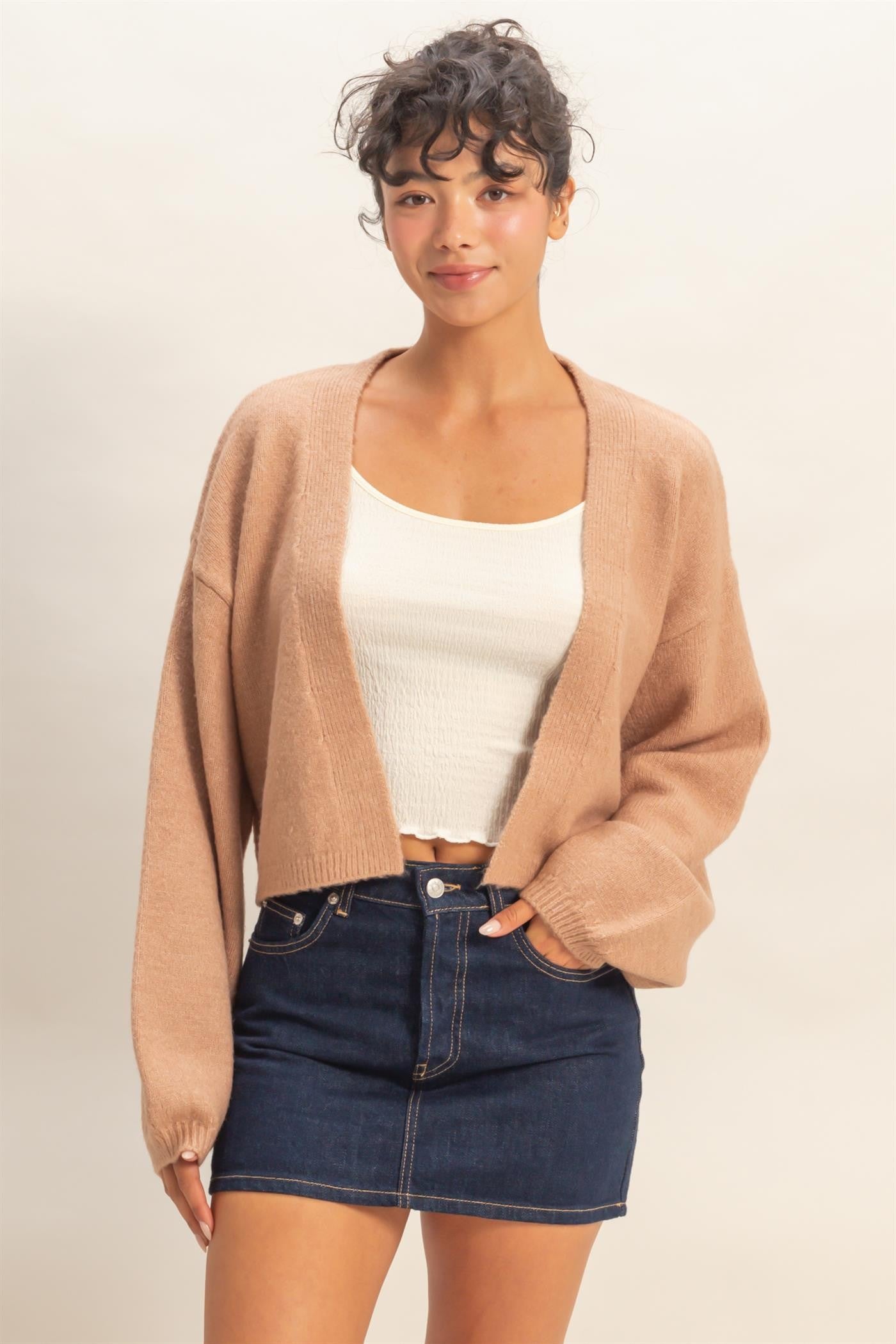 Open Front Cardigan Sweater