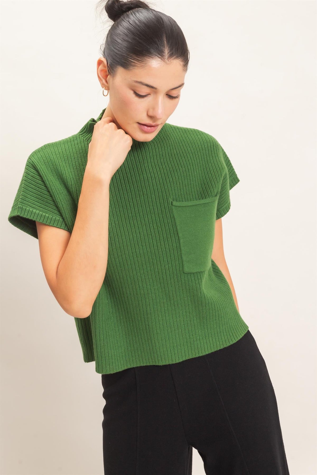 Ribbed Dolman Sweater