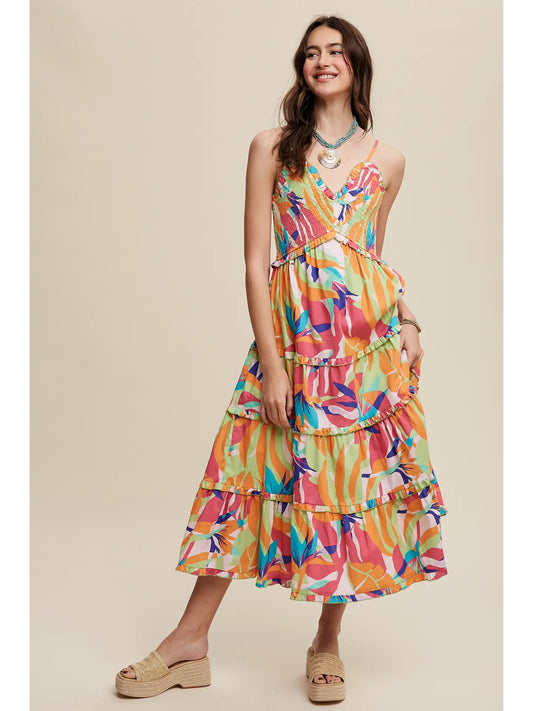 Smocked Tiered Maxi Dress