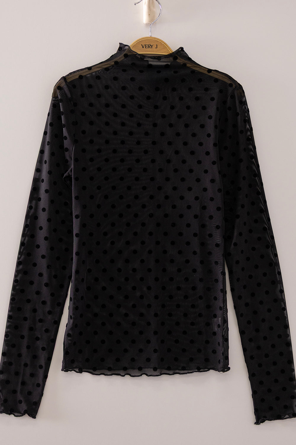 Polka Dot Mesh Top