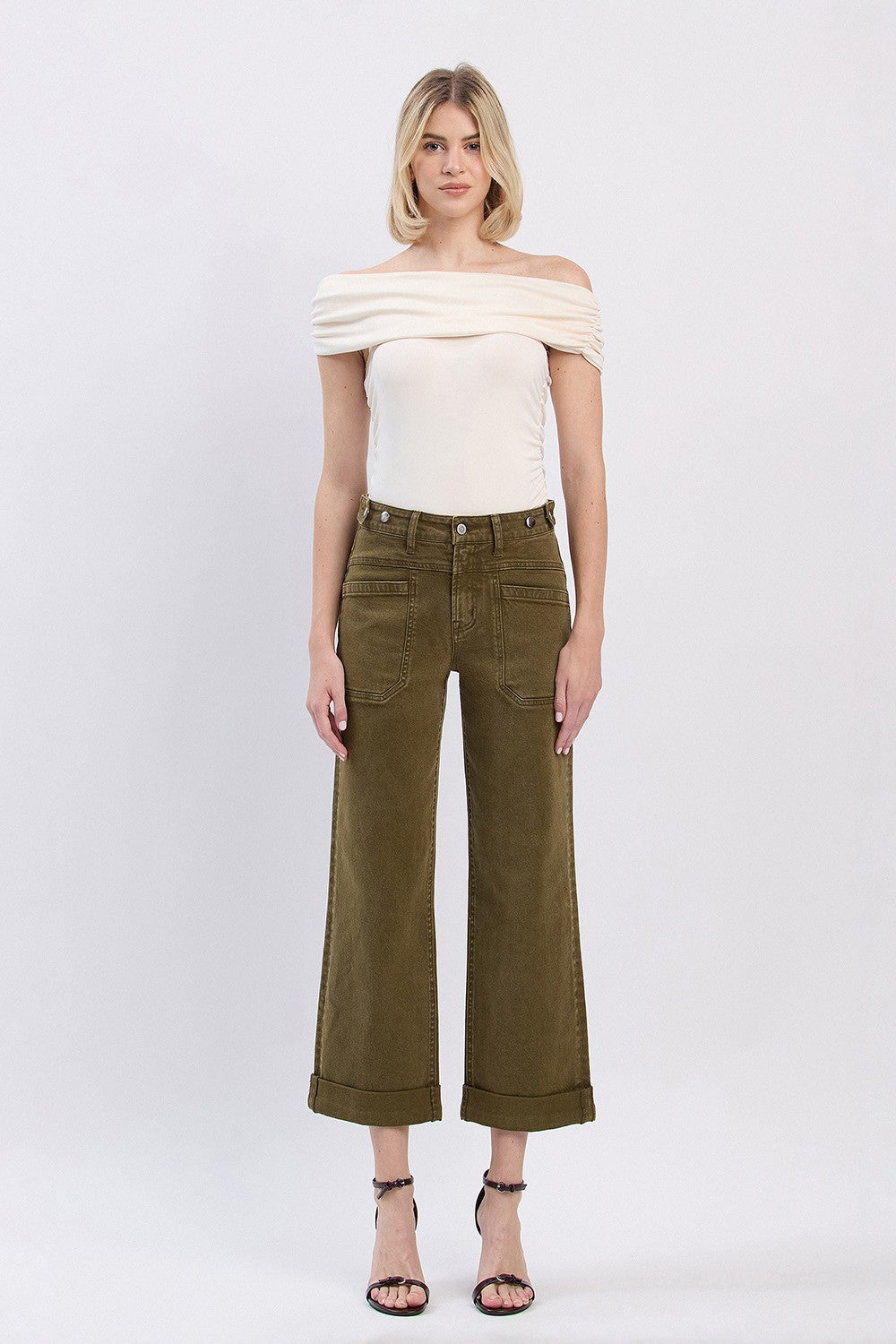 Olive You Slim Wide Jeans