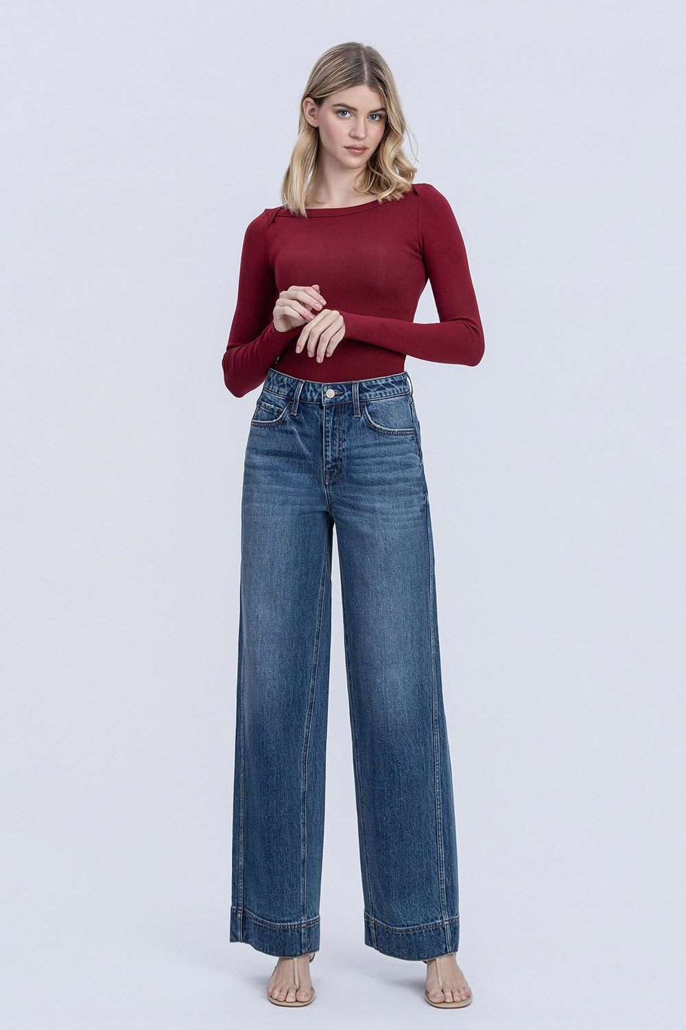 Cloudy Day Wide Leg Denim