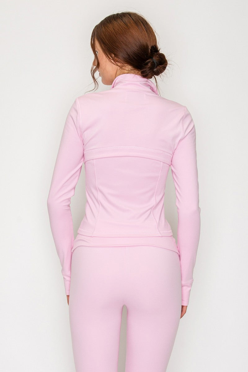 Zip-up High-collared Jacket & Pants Set