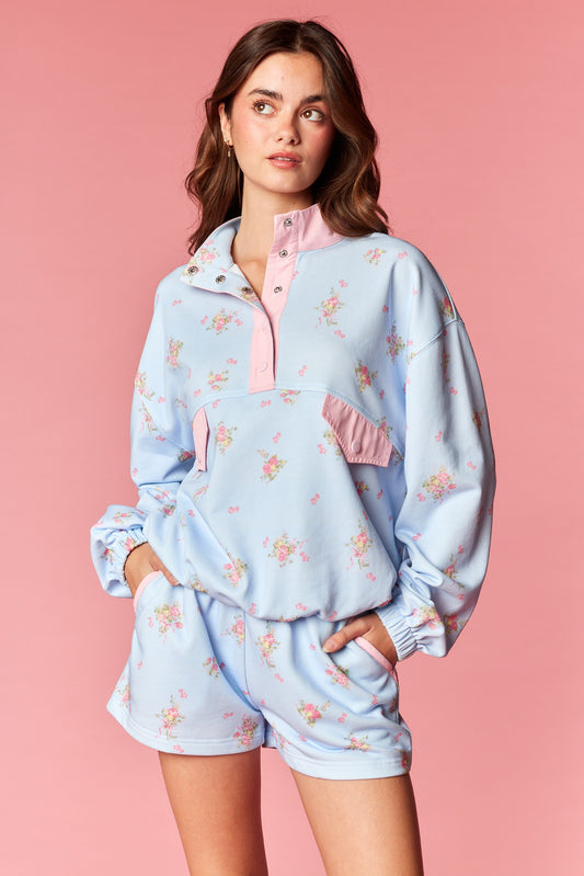 Floral Snap Button Lounge Set