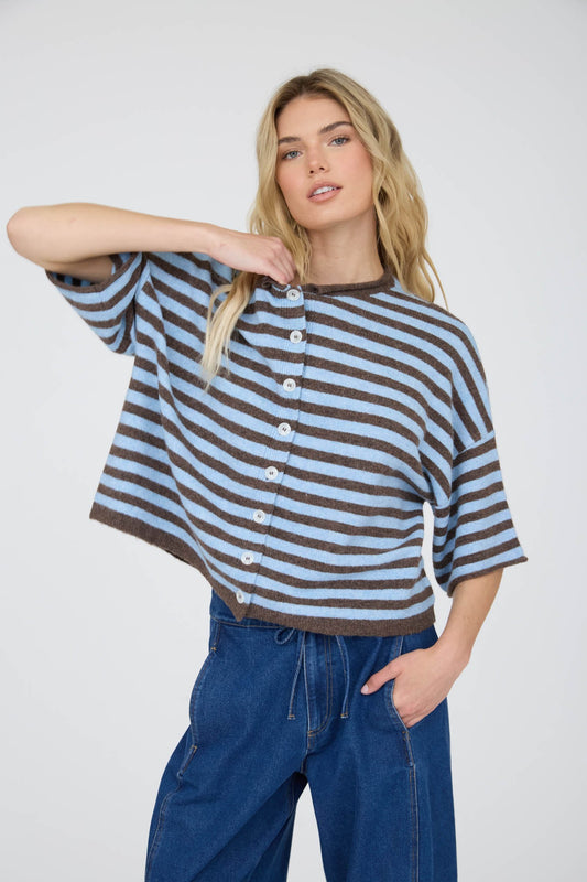 On Repeat Stripe Cardigan Top
