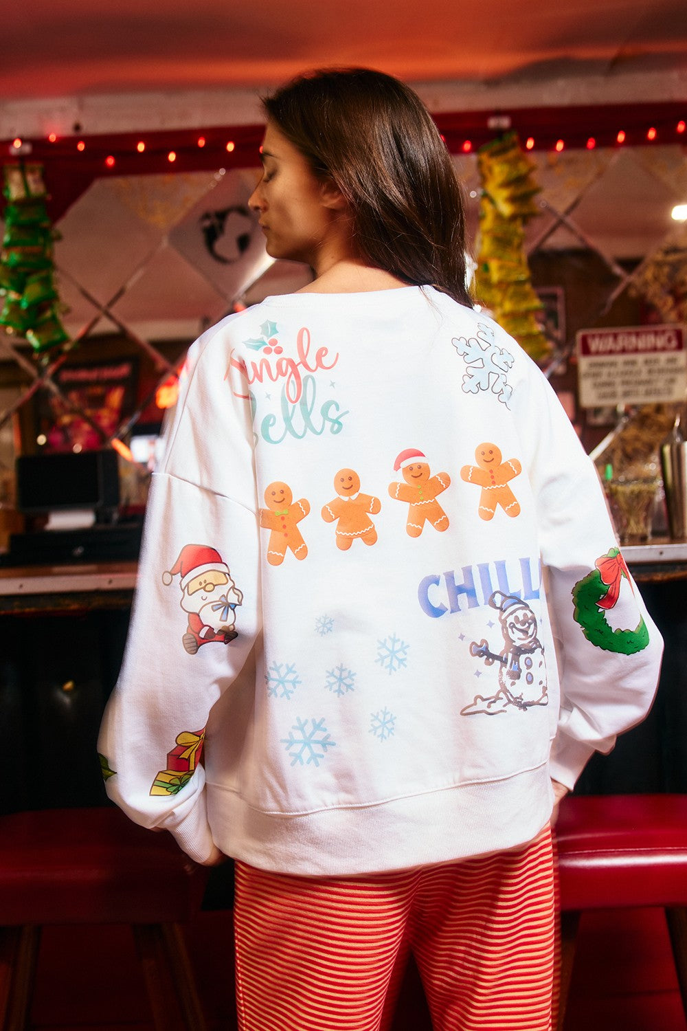 Colorful Christmas Graphic Sweatshirt