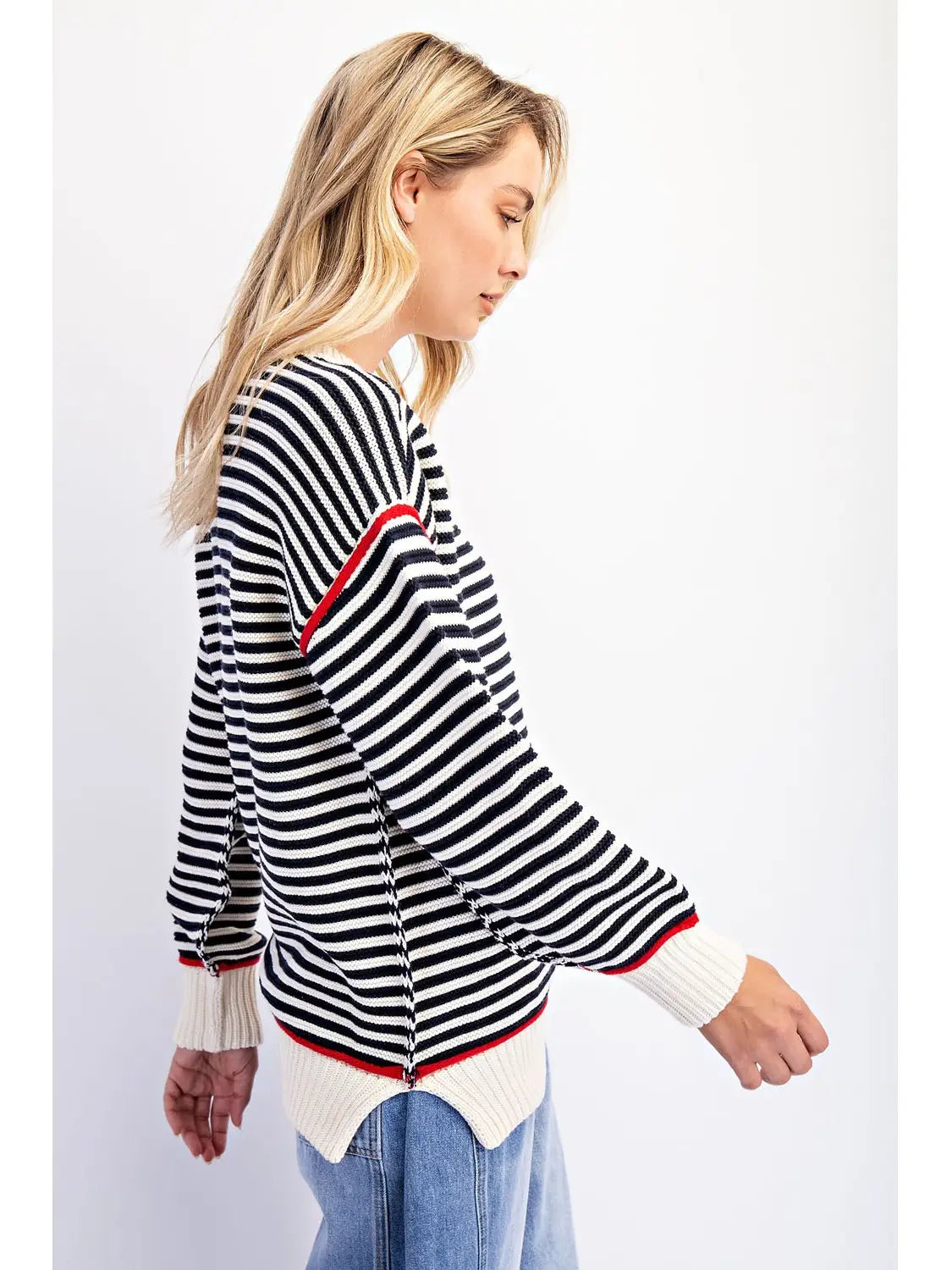 Stripe Pullover Oversize Sweater