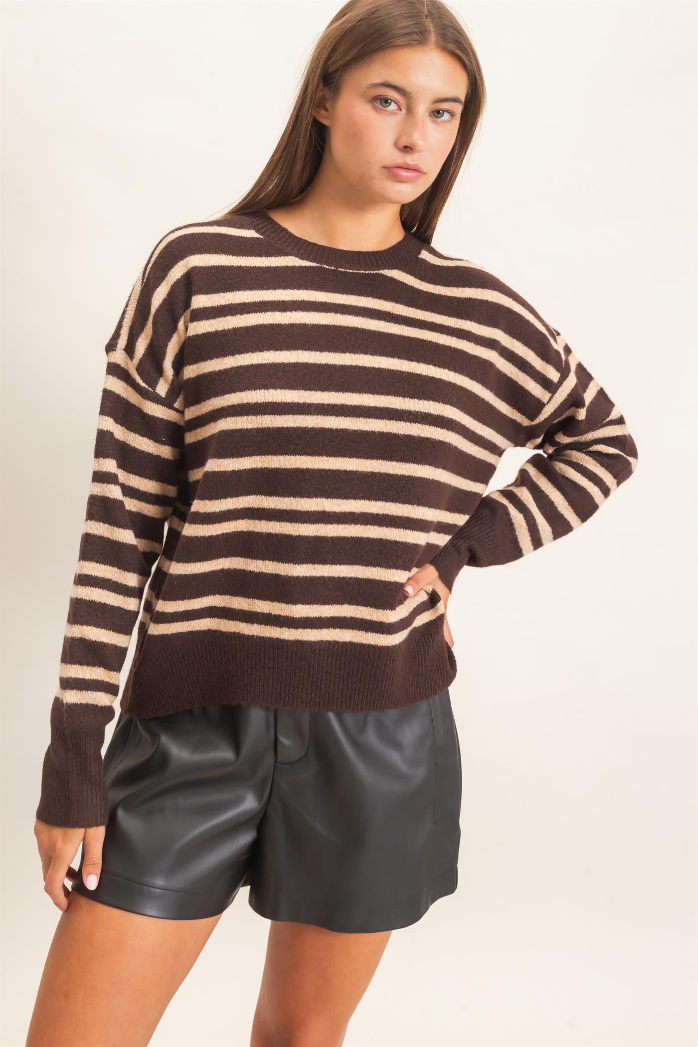 Striped Crew Neck Sweater