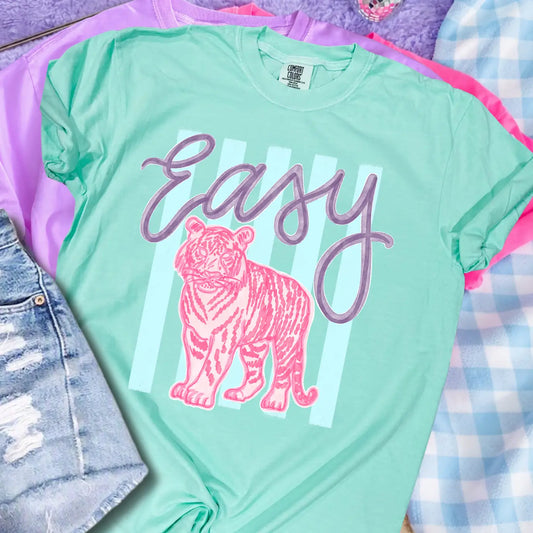 Striped Easy Tiger Mint Tee