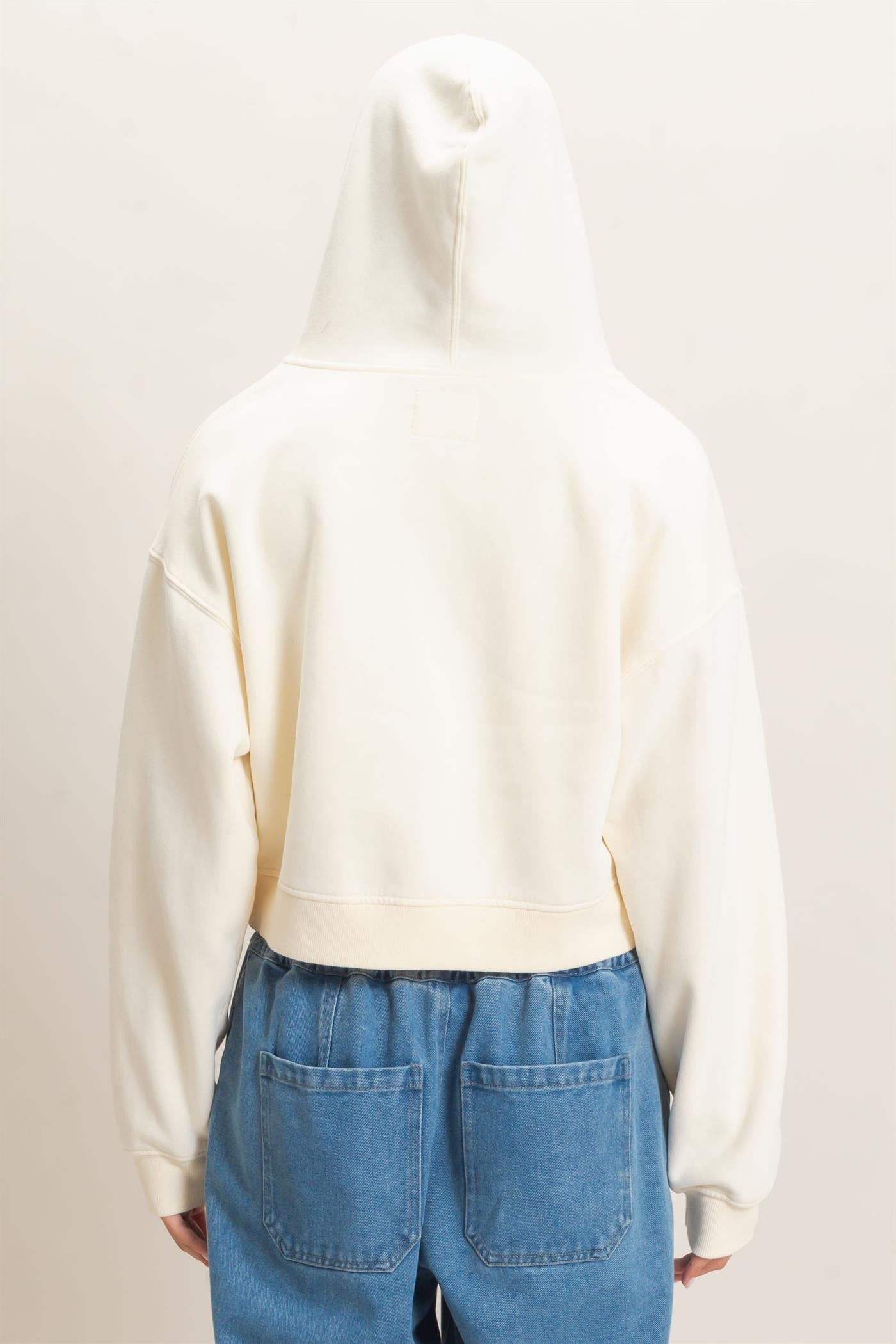 Star Patch Zip-up Hoodie