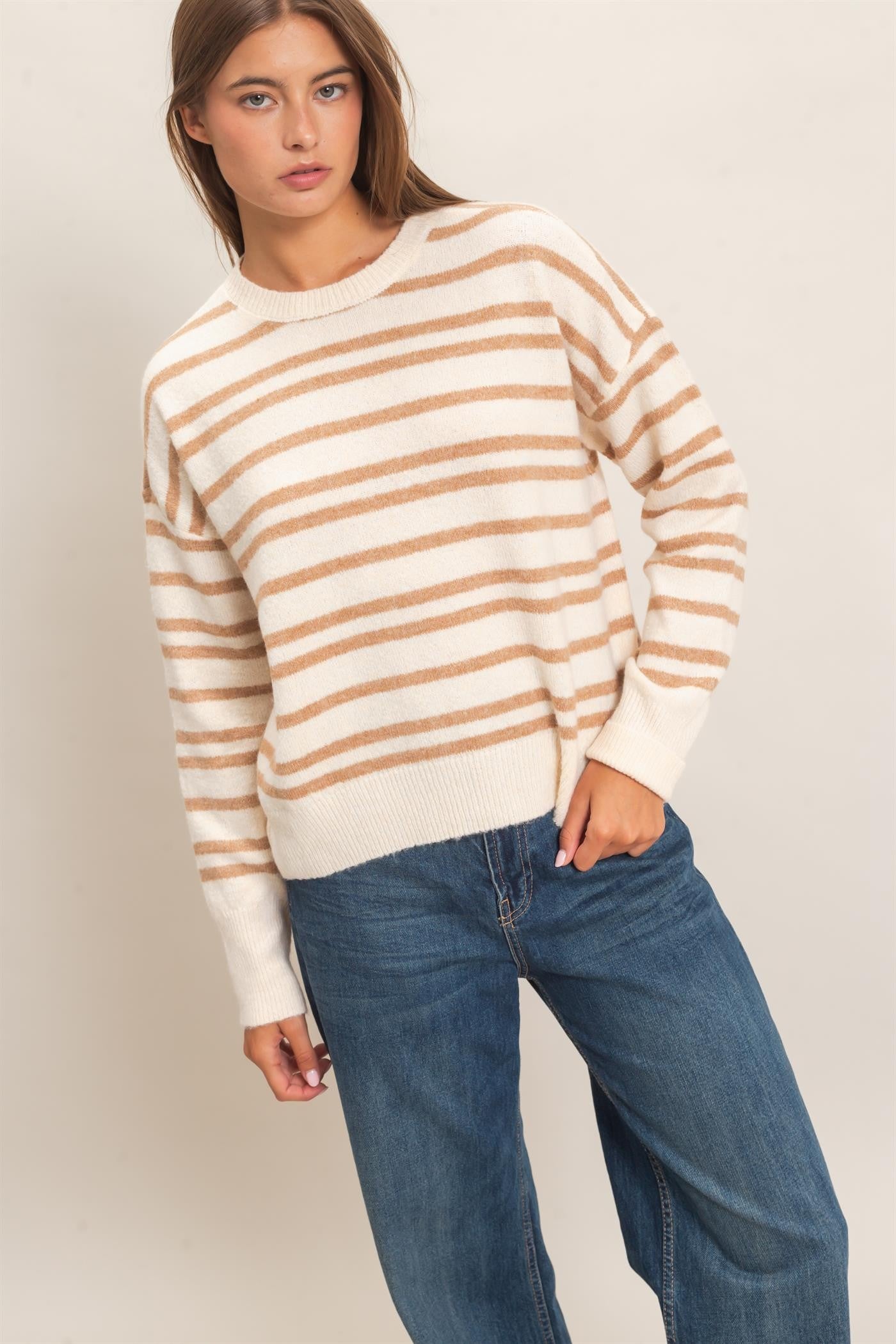 Striped Crew Neck Sweater