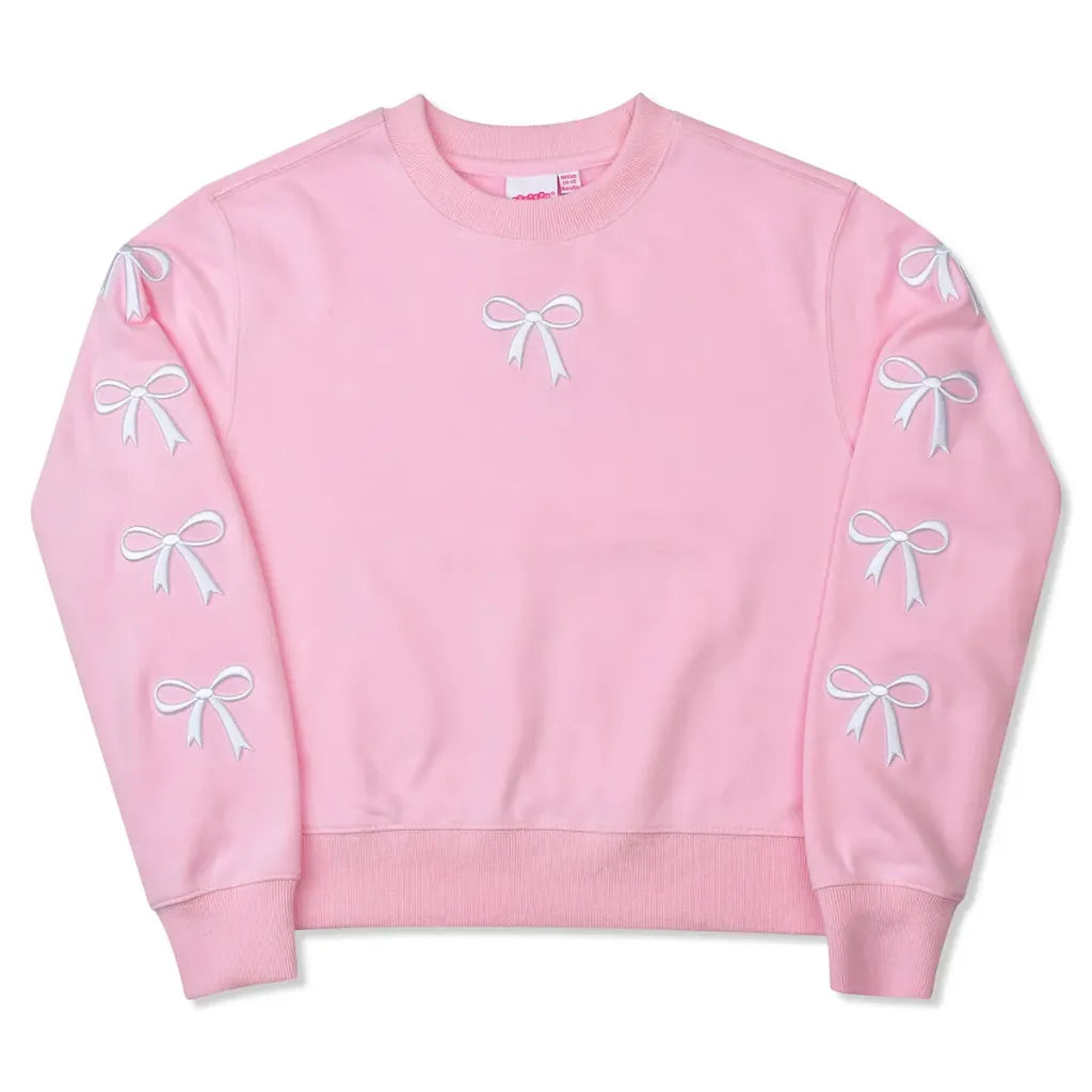Youth Embroidered Bows Sweatshirt