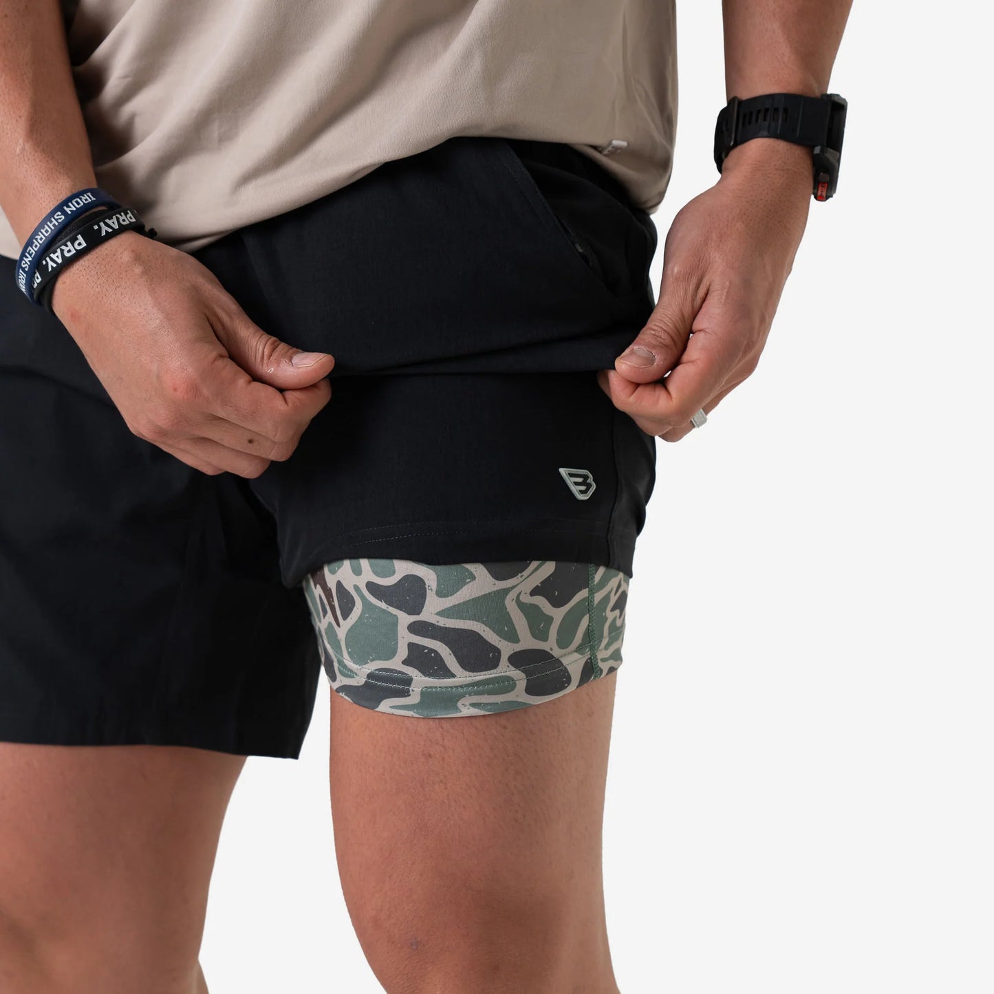 Athletic Short - Heather Black - Retro Camo Liner