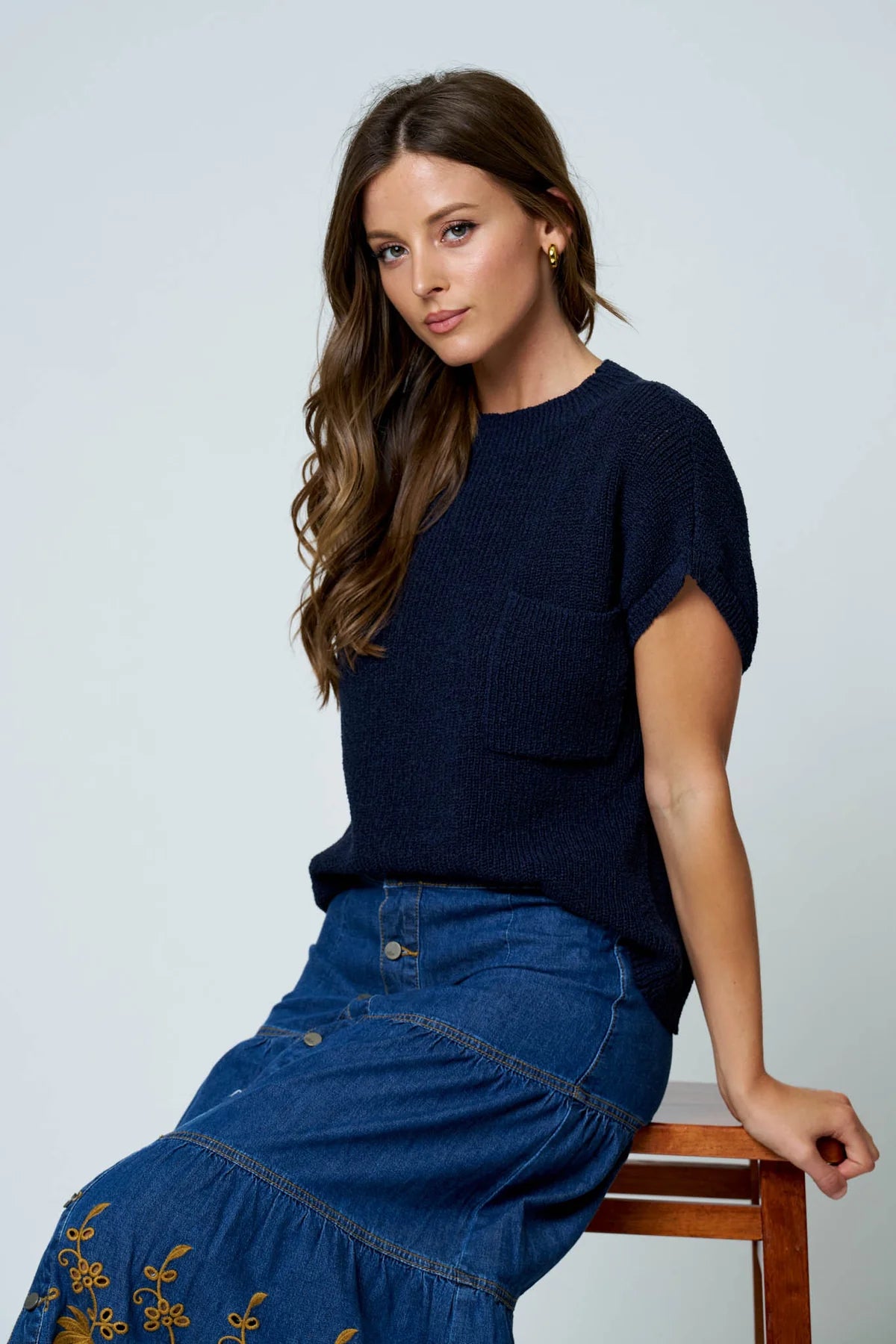 SALLY SHORT SLEEVE SWEATER