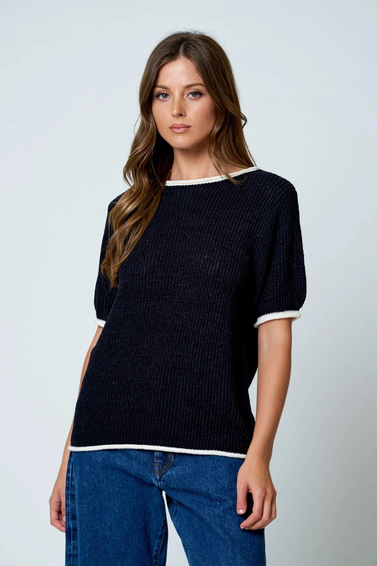 ROBBI RIBBED KNIT SWEATER