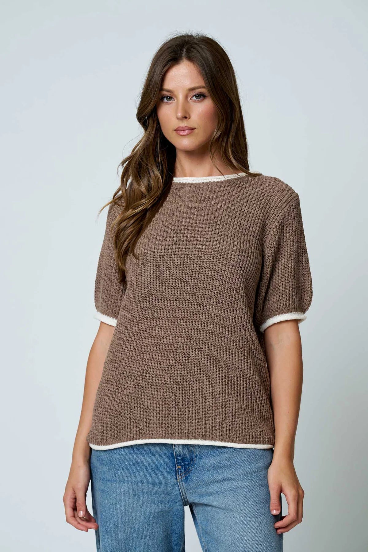 ROBBI RIBBED KNIT SWEATER