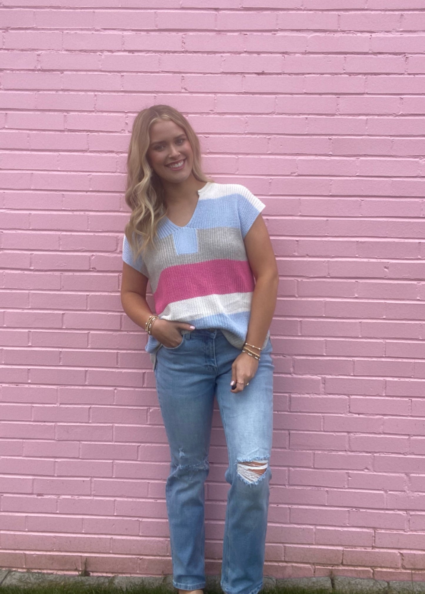 Medium Light Wash Straight Jeans