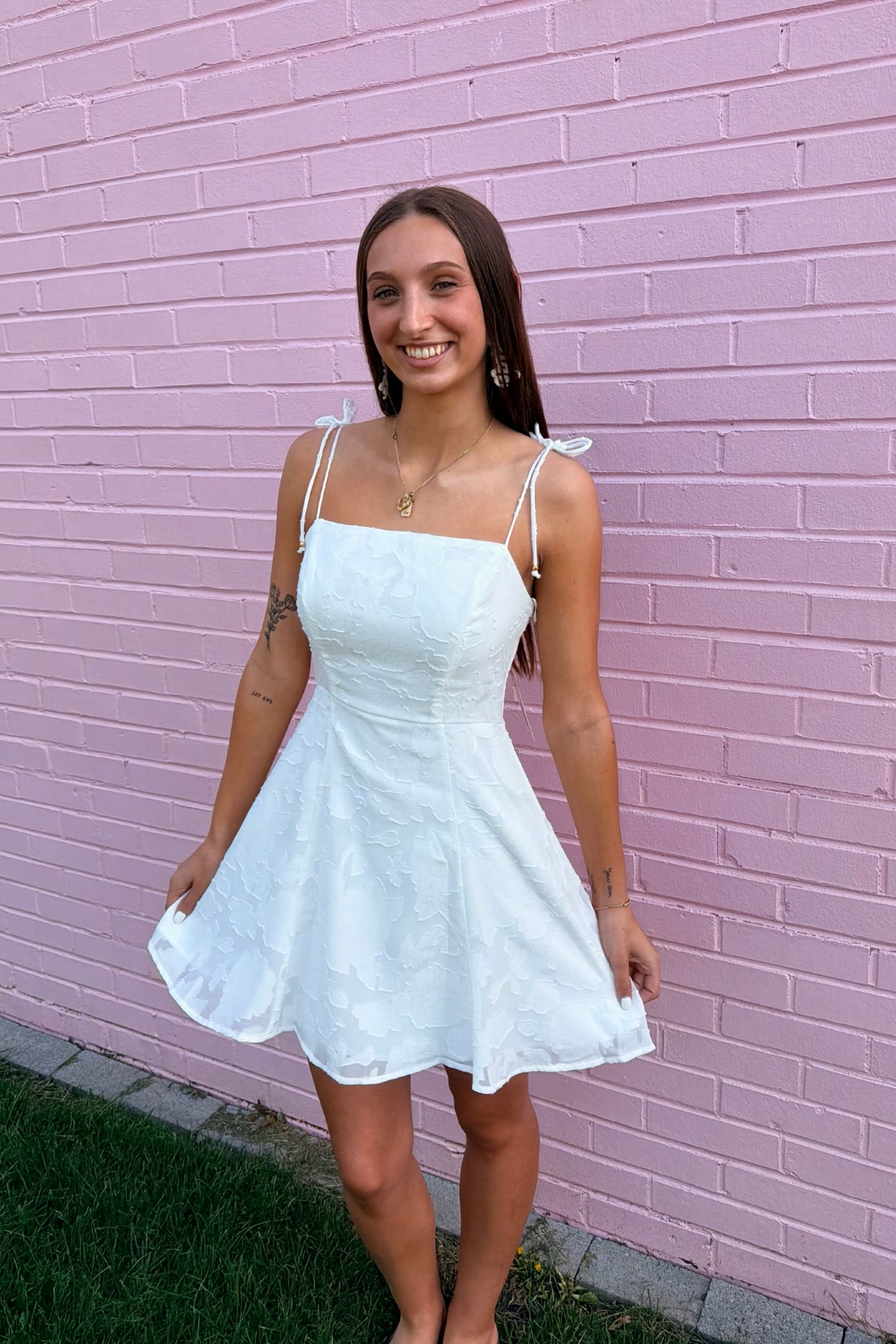 BURNOUT WOVEN DRESS
