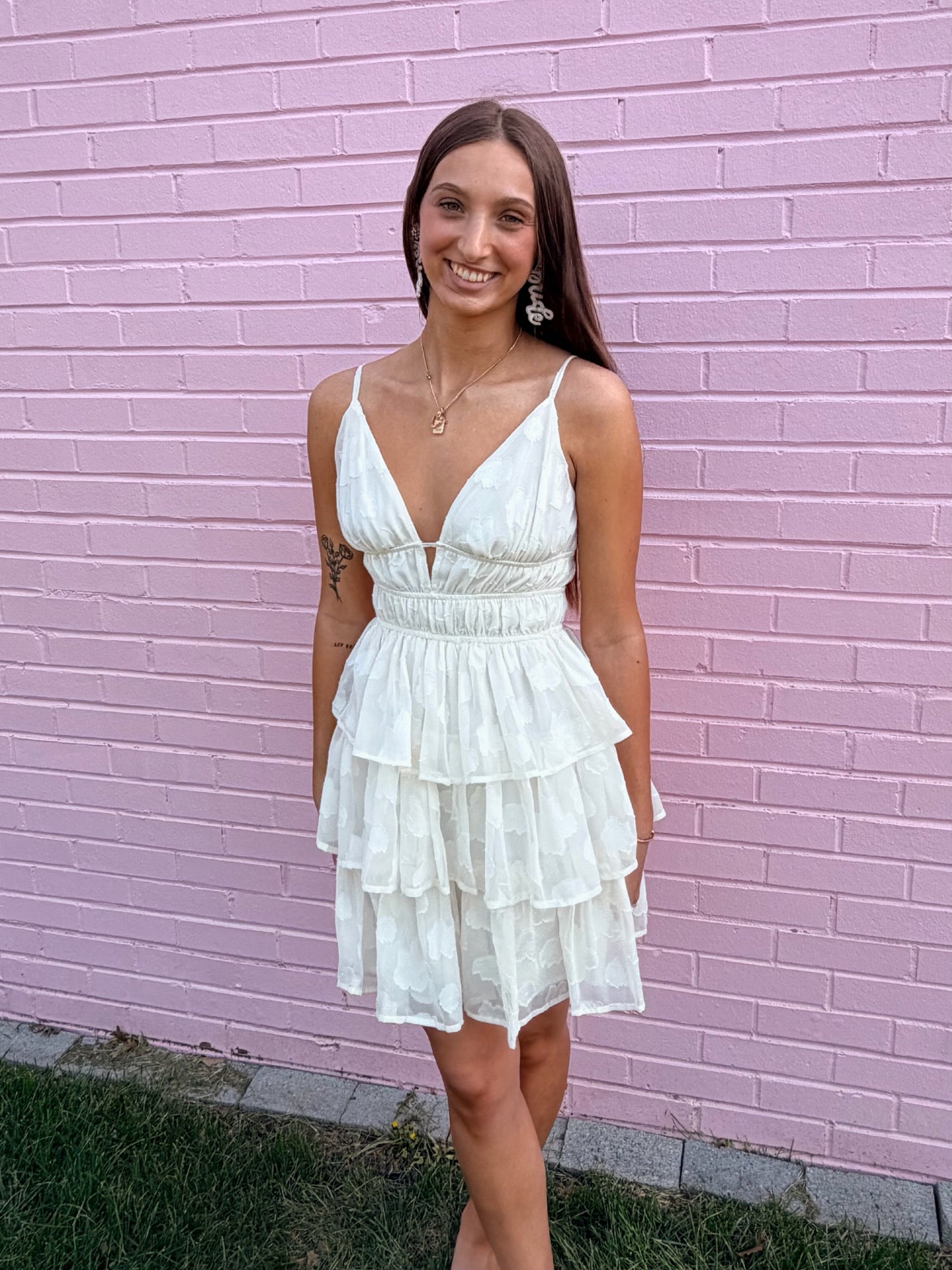 Jacquard Chiffon Dress