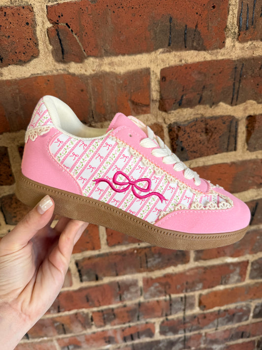 Pink Bow Sneakers
